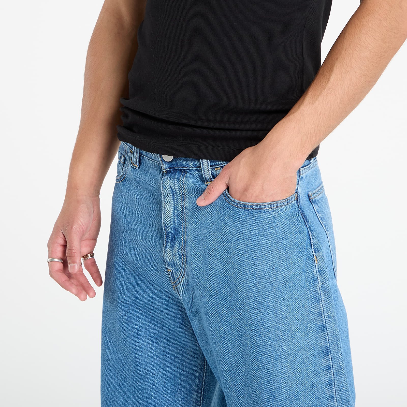 Дънки Carhartt WIP Landon Pant Blue Heavy Stone Wash