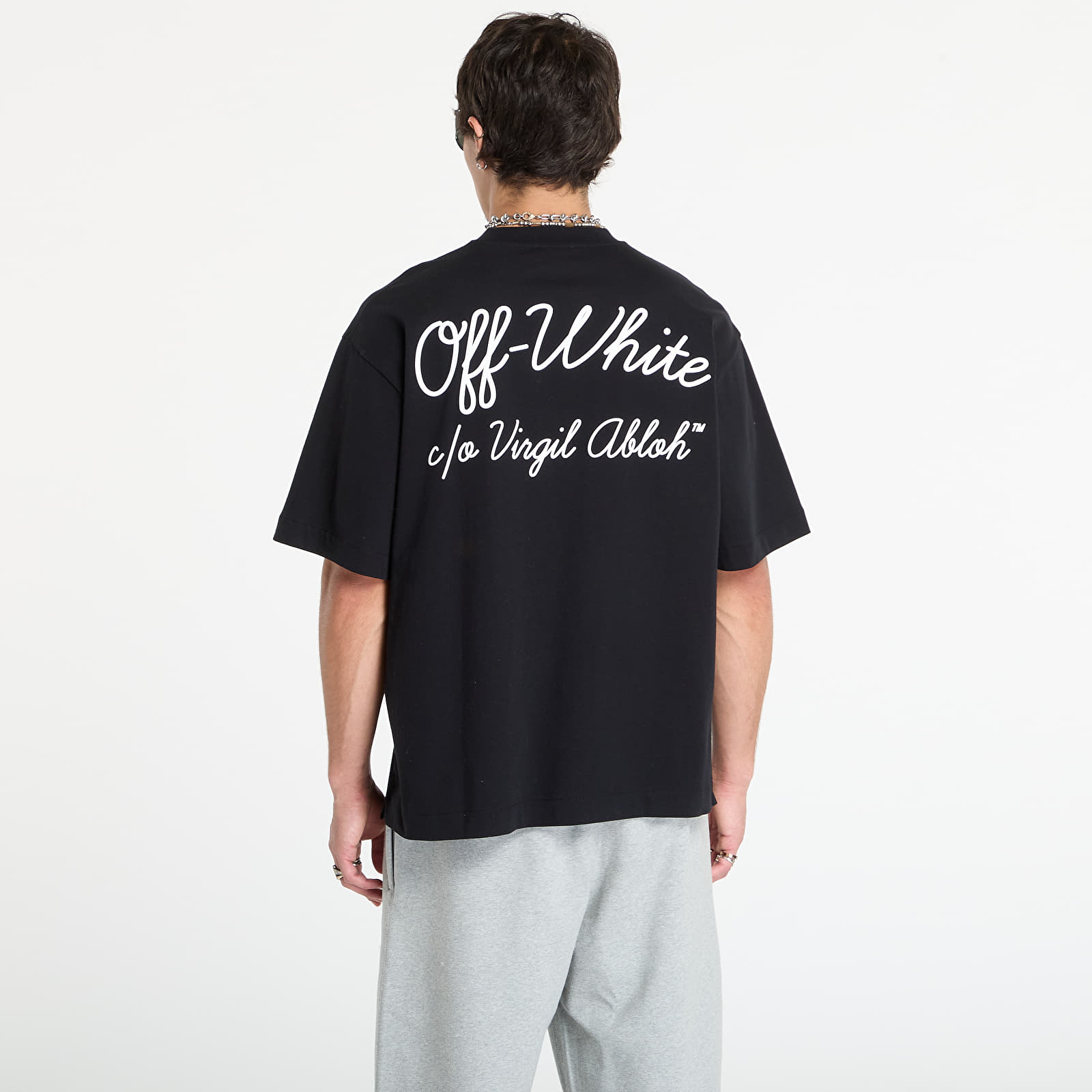 Majice T-shirt Off-White Script Skate S/S Tee Black/ White
