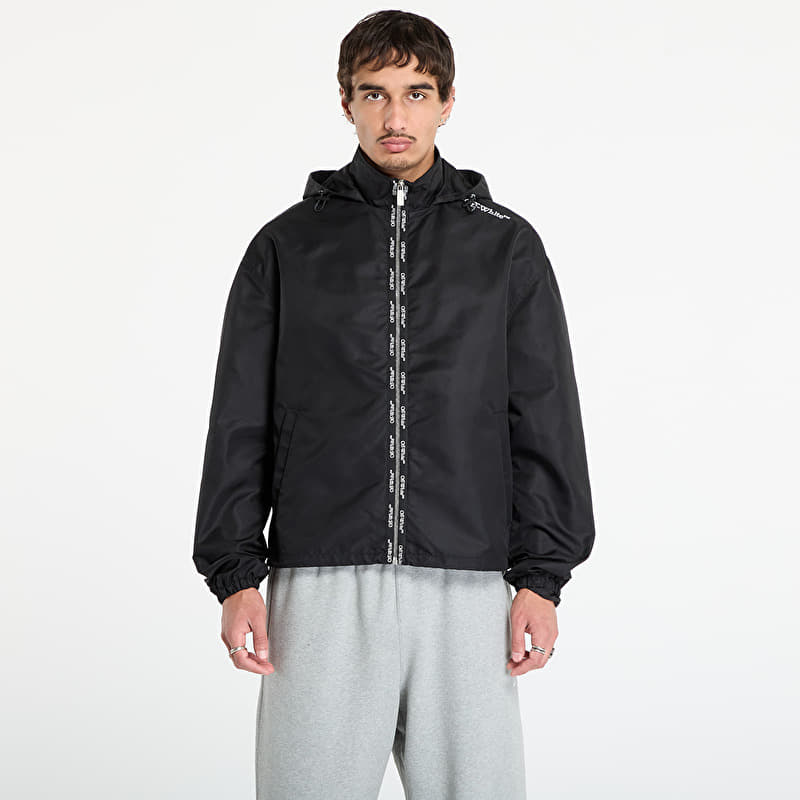 Giacca a vento Off-White Bookish Nylon Windbreaker Black/ White
