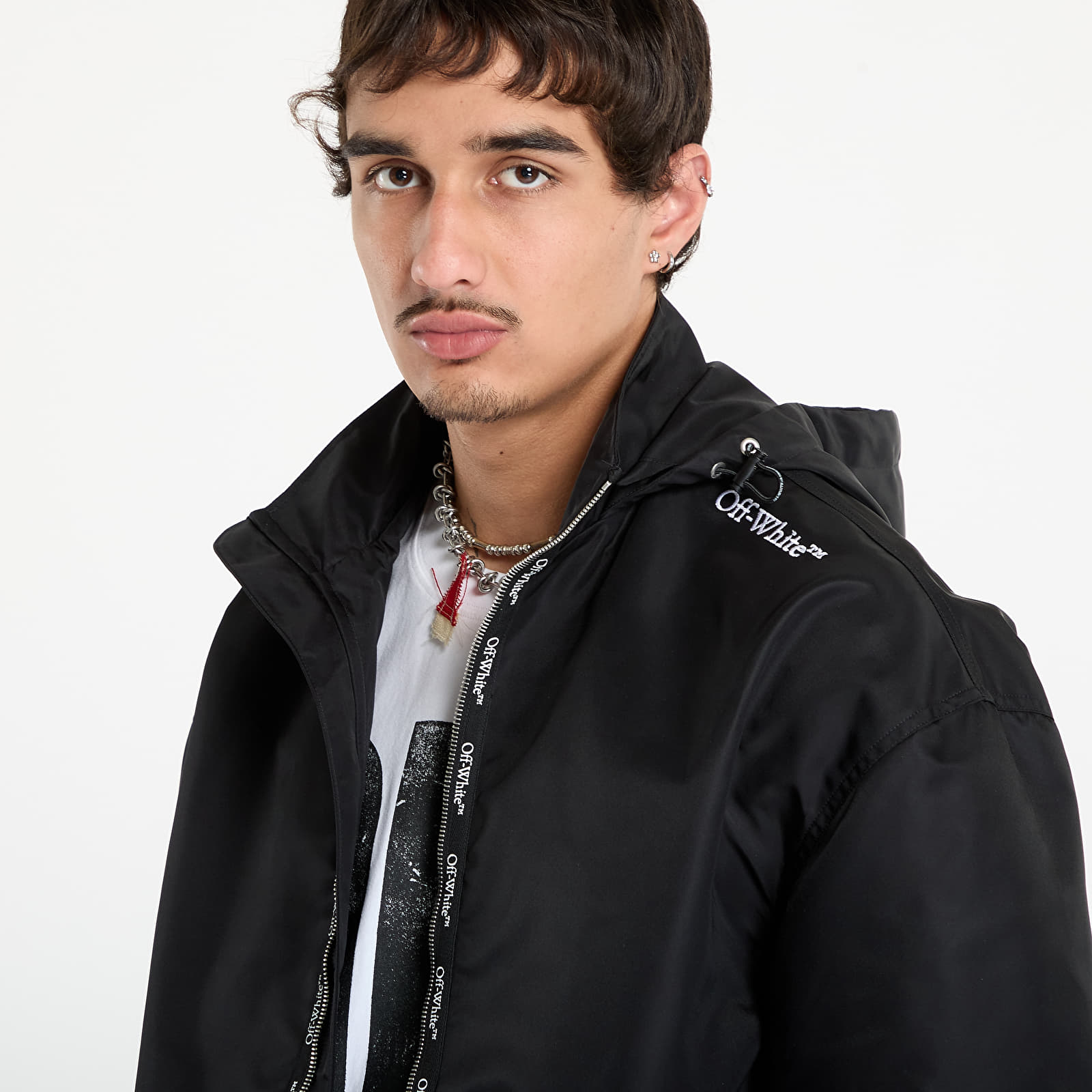 Vetrovke Off-White Bookish Nylon Windbreaker Black/ White