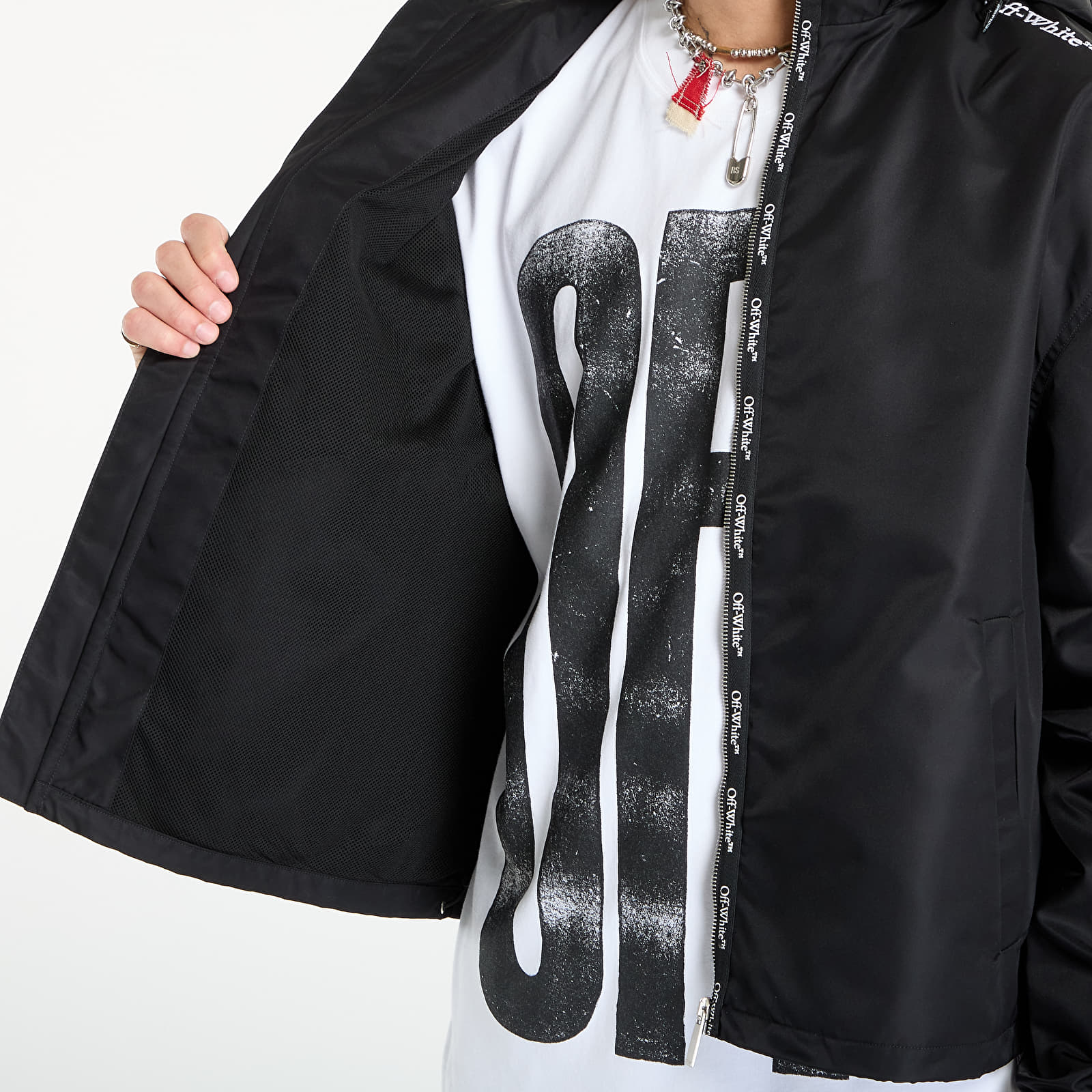 Vetrovke Off-White Bookish Nylon Windbreaker Black/ White