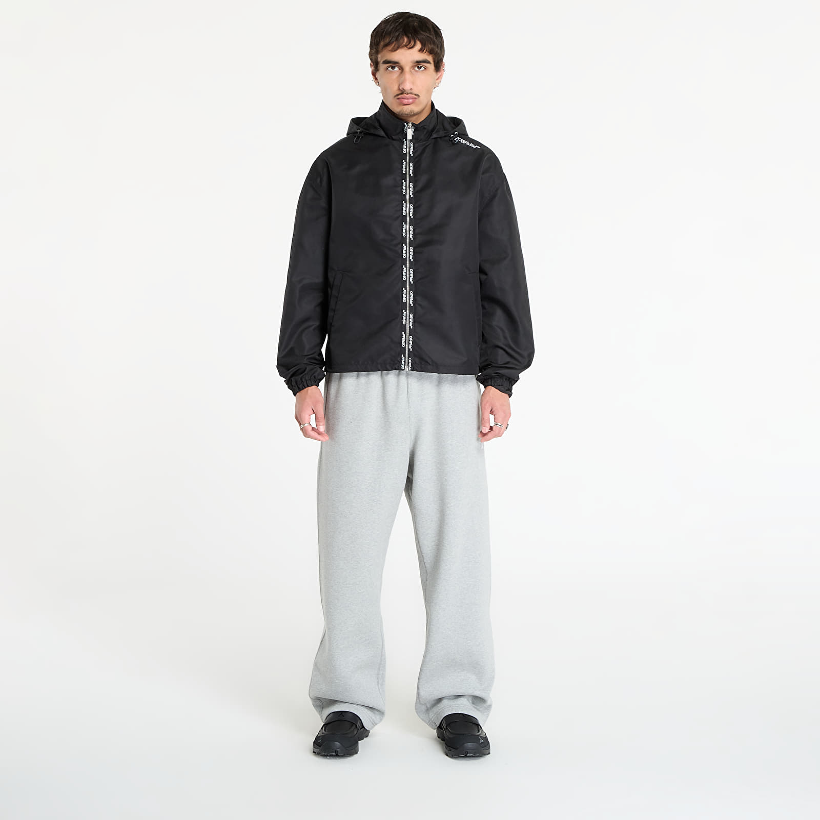 Vetrovke Off-White Bookish Nylon Windbreaker Black/ White