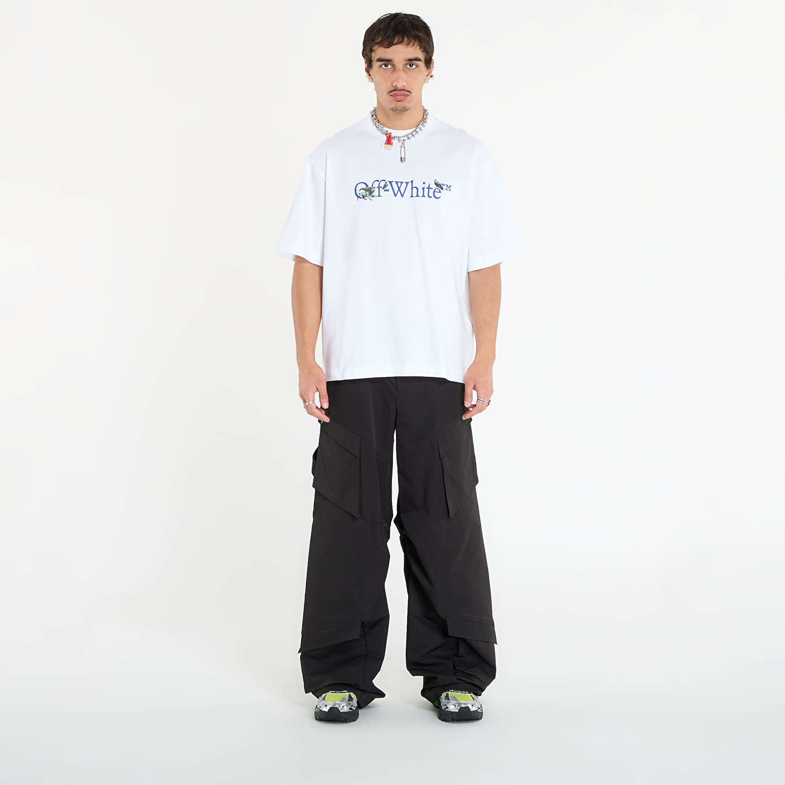 Magliette da uomo Off-White Grifon Arrow Skate S/S Tee White/ Nautical Blue