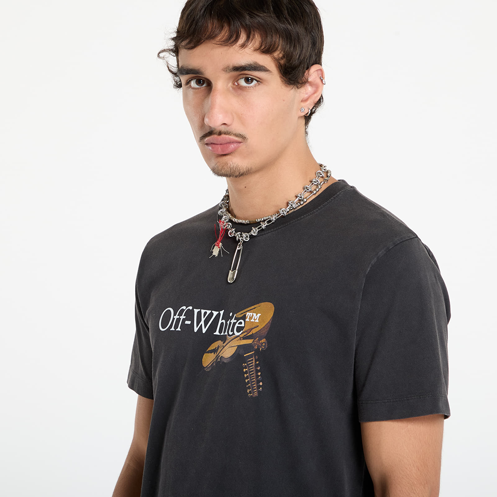 Majice T-shirt Off-White Cupid Arrow Slim S/S Tee Vintage Black