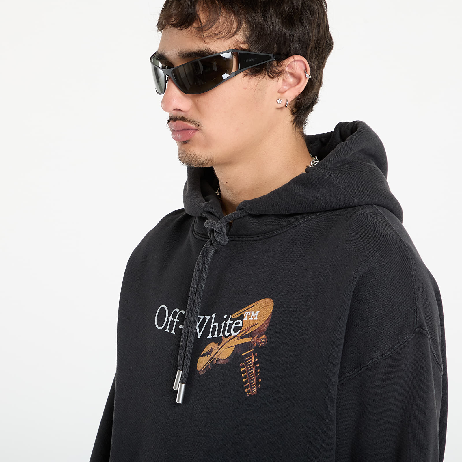 Puloverji Off-White Cupid Arrow Skate Hoodie Vintage Black