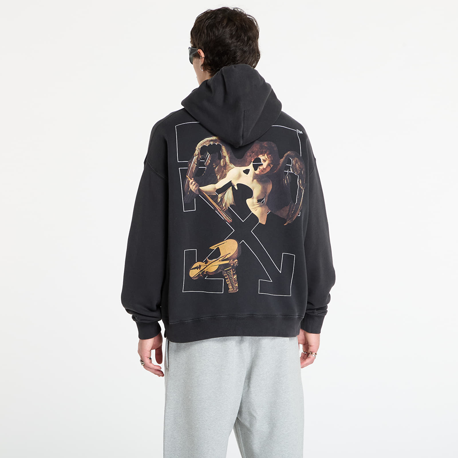Puloverji Off-White Cupid Arrow Skate Hoodie Vintage Black