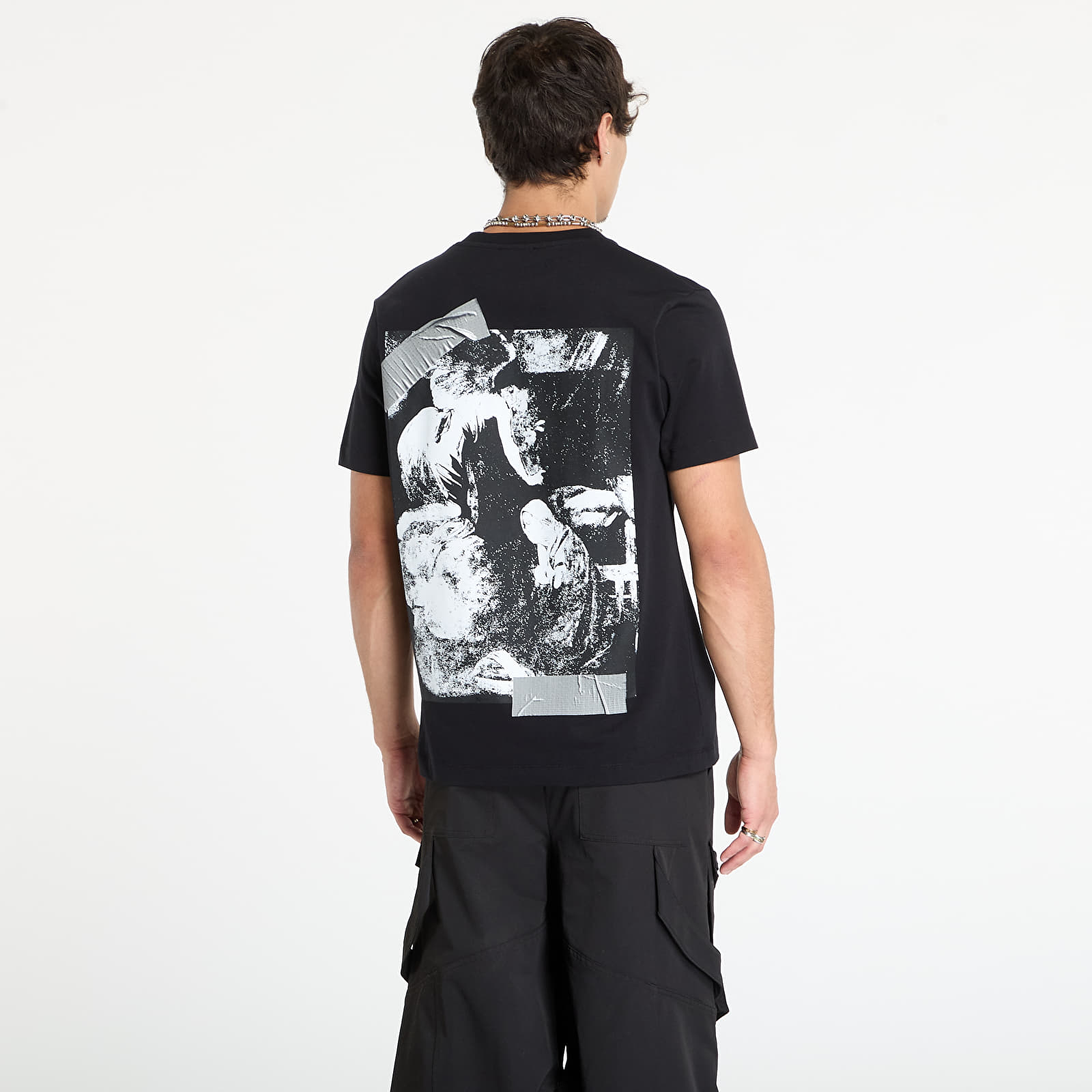 Majice T-shirt Off-White Cupid Tape Slim S/S Tee Black/ White