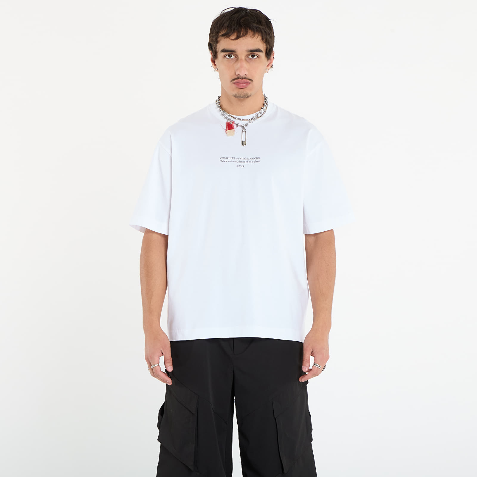 Magliette Off-White Statement Skate S/S Tee White/ Black