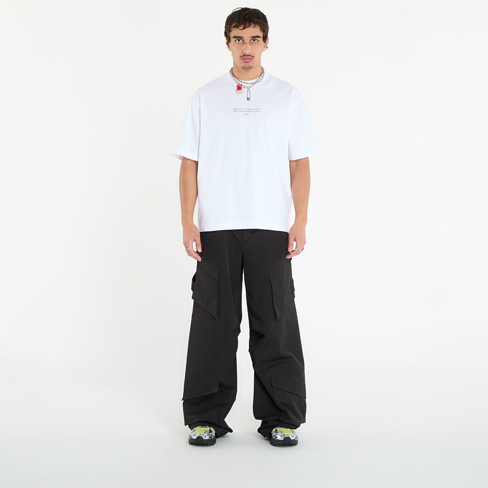 Magliette Off-White Statement Skate S/S Tee White/ Black