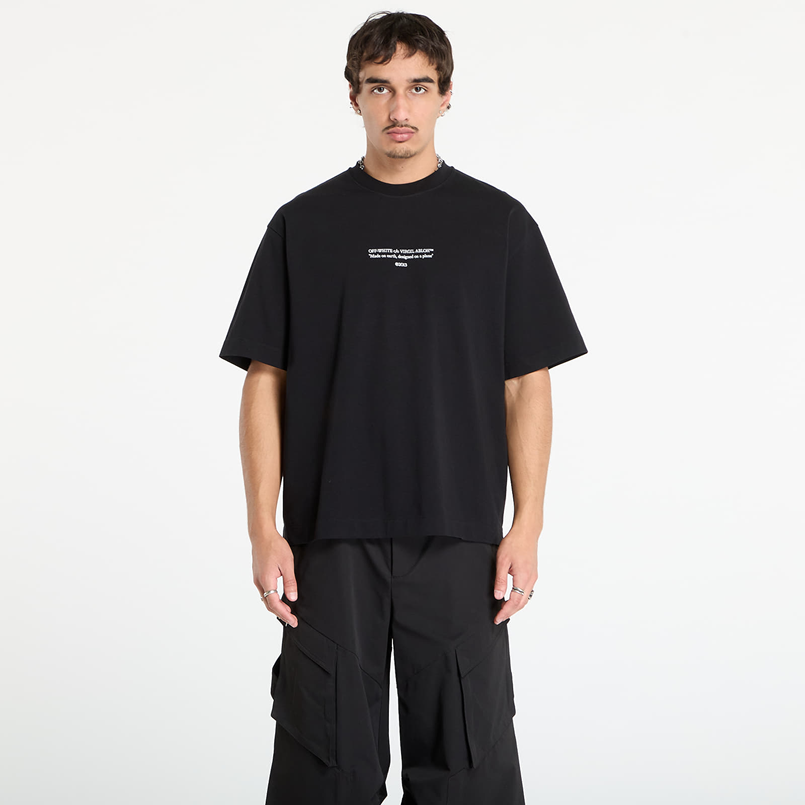 Trička Off-White Statement Skate S/S Tee Black/ White