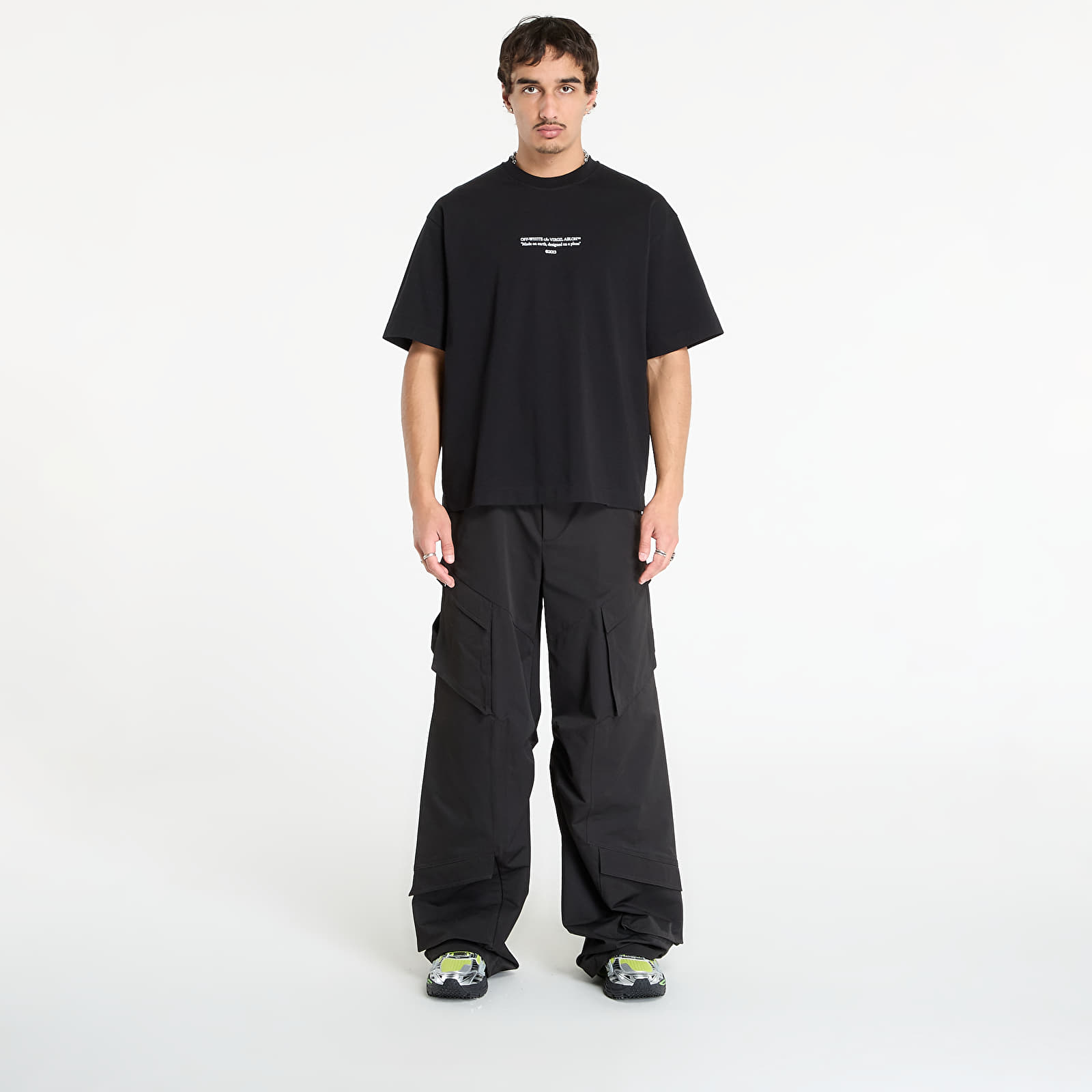 Trička Off-White Statement Skate S/S Tee Black/ White