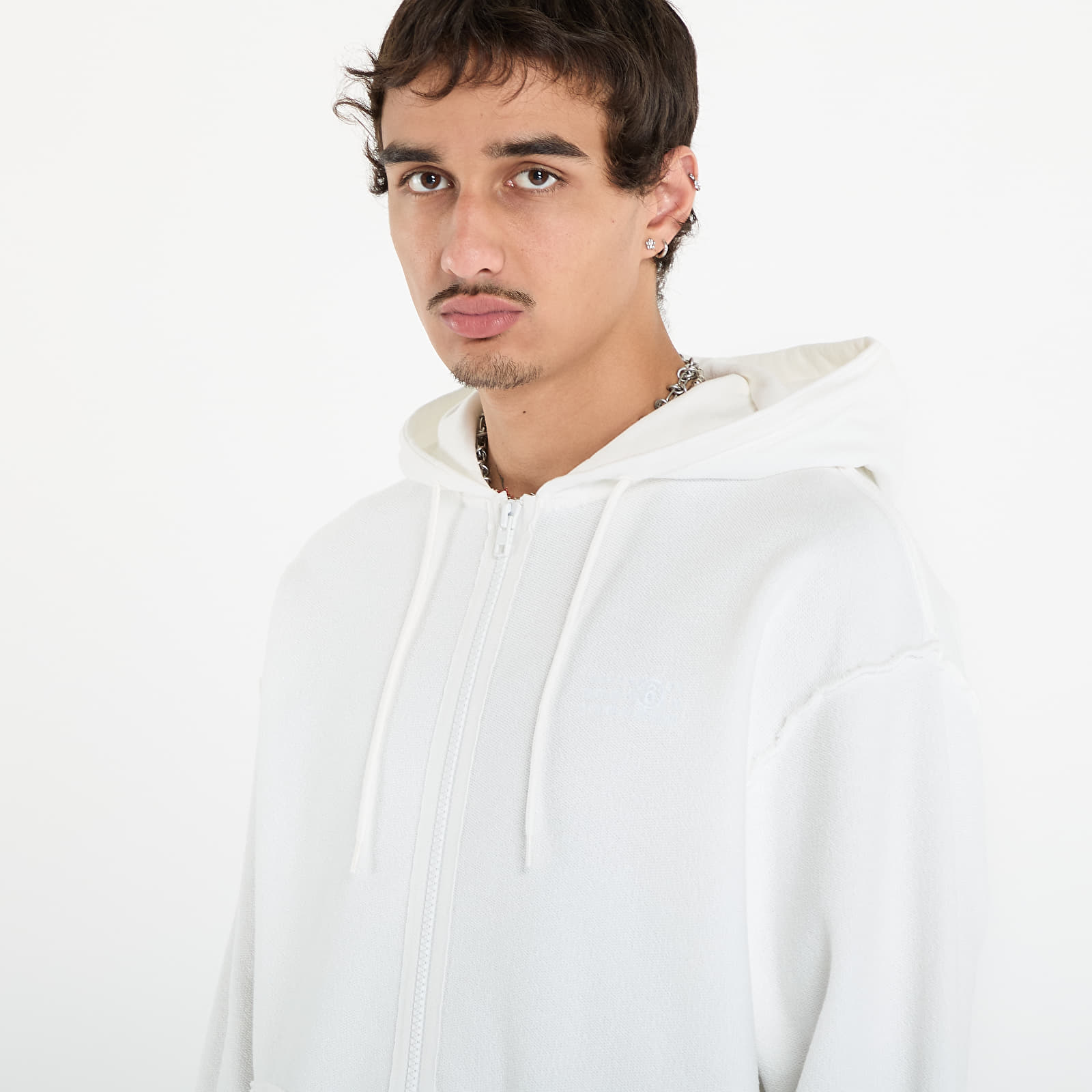 Felpe con cappuccio uomo MM6 Men's Rtw Avp Sweat Jacket Off White