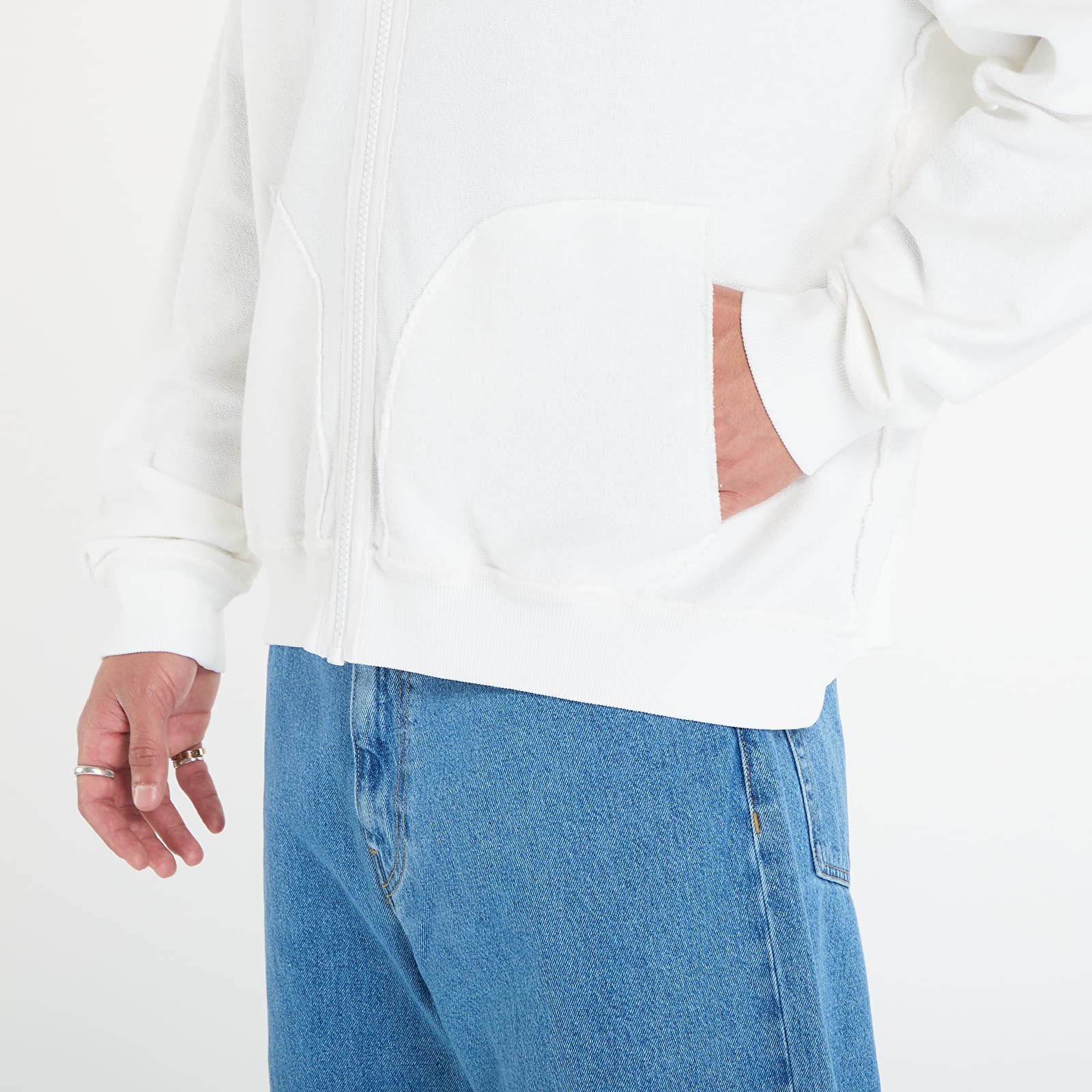 Felpe con cappuccio uomo MM6 Men's Rtw Avp Sweat Jacket Off White
