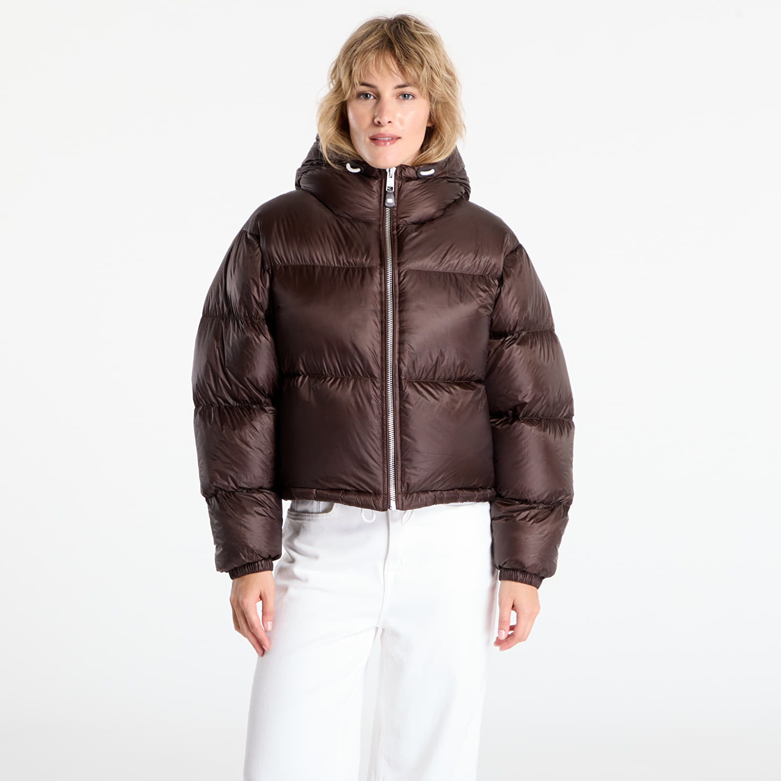 Naisten takit Tommy Hilfiger Super Light Hw Down Relax Jacket Brown