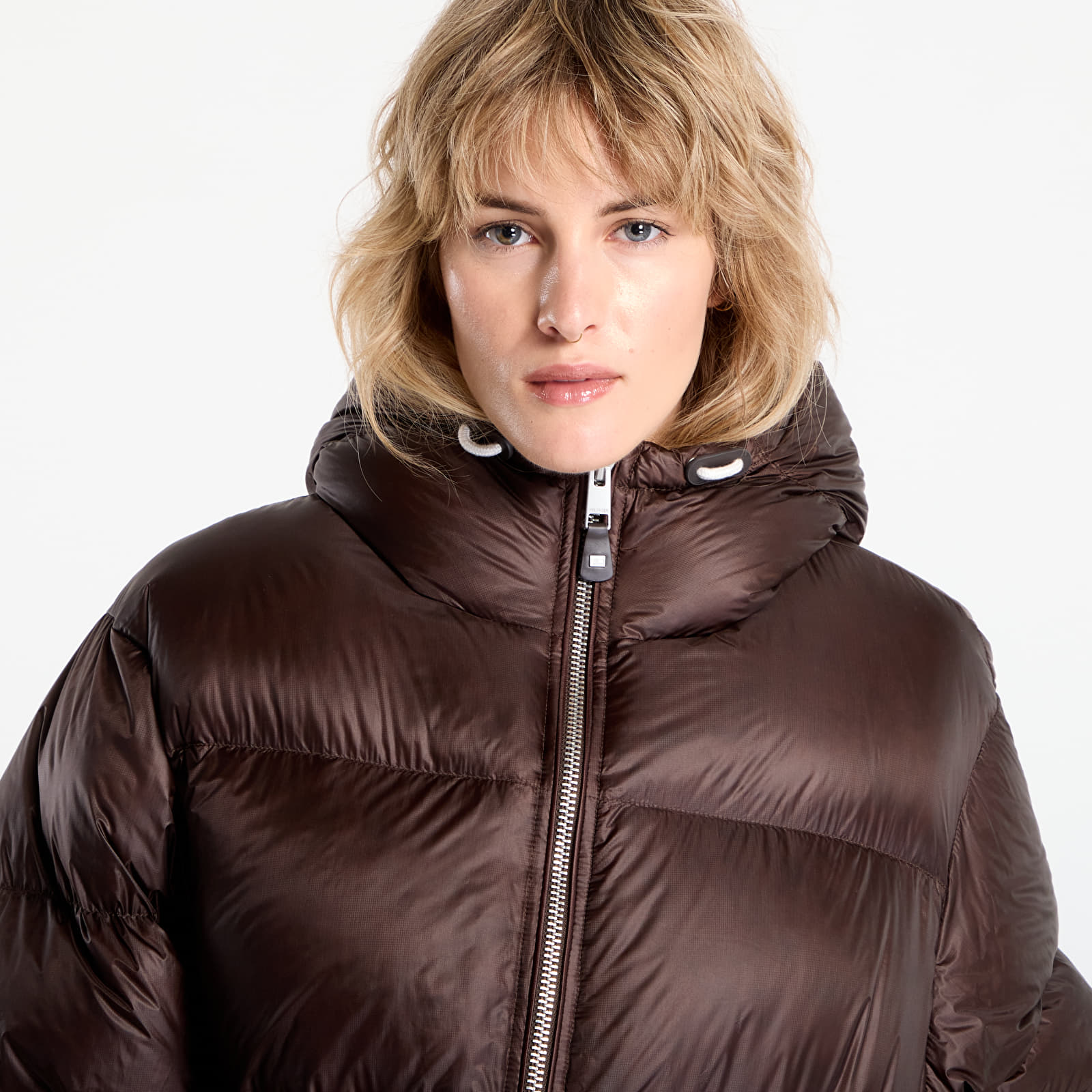 Naisten takit Tommy Hilfiger Super Light Hw Down Relax Jacket Brown