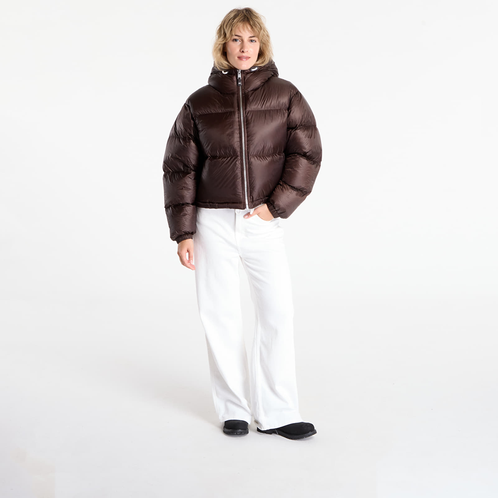 Naisten takit Tommy Hilfiger Super Light Hw Down Relax Jacket Brown