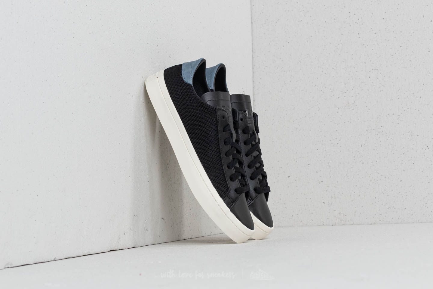 Adidas court vantage black suede sale