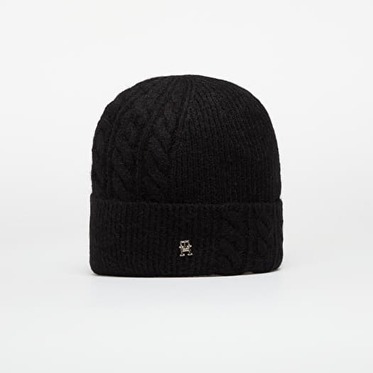 Tommy Hilfiger Elevated Chic Fluffy Beanie Black