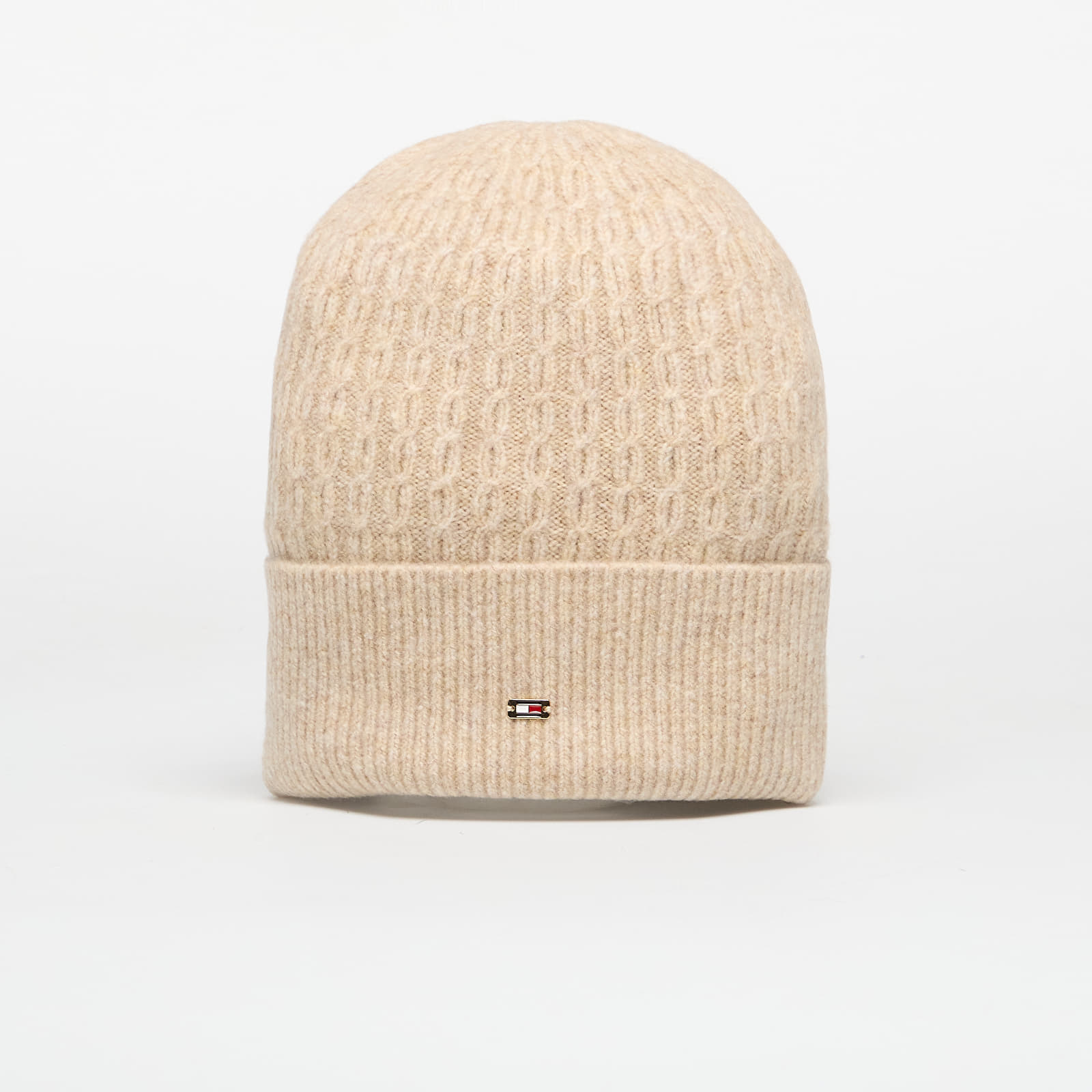 Miesten hatut Tommy Hilfiger Cable Enamel Flag Beanie Khaki