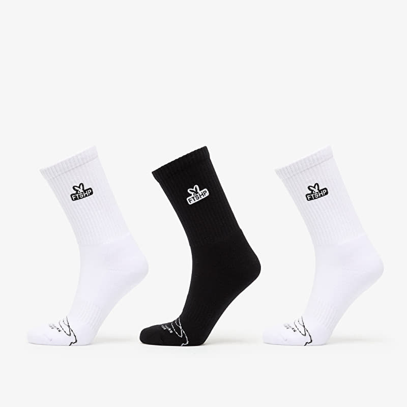 Sokker Playboy x FTSHP Socks 3 Pack Black/ White