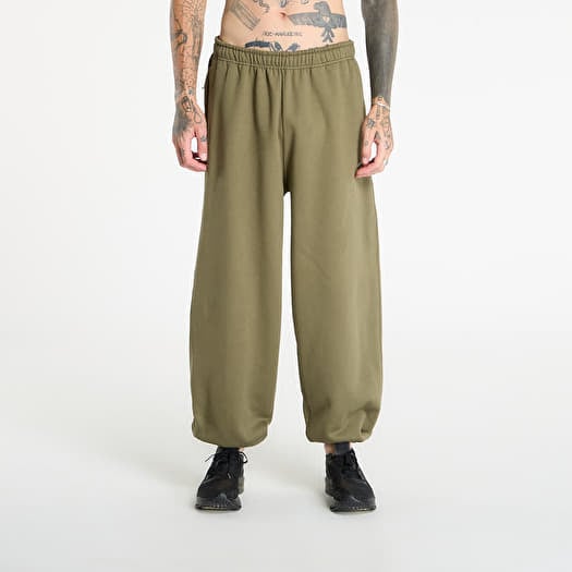 Nike Solo Swoosh Men's Cuffed Fleece Pants Medium Olive/ Medium Olive/ White