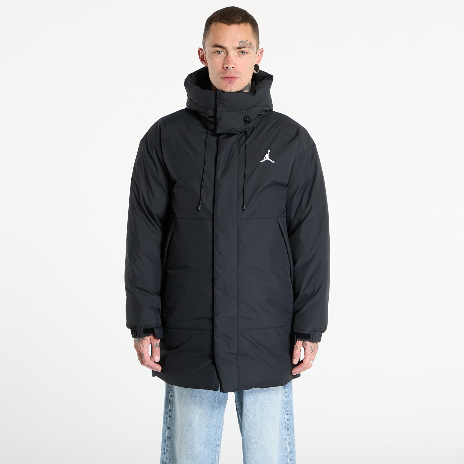 Jacheta Jordan Flight Mens Down Parka Black/ White XXL
