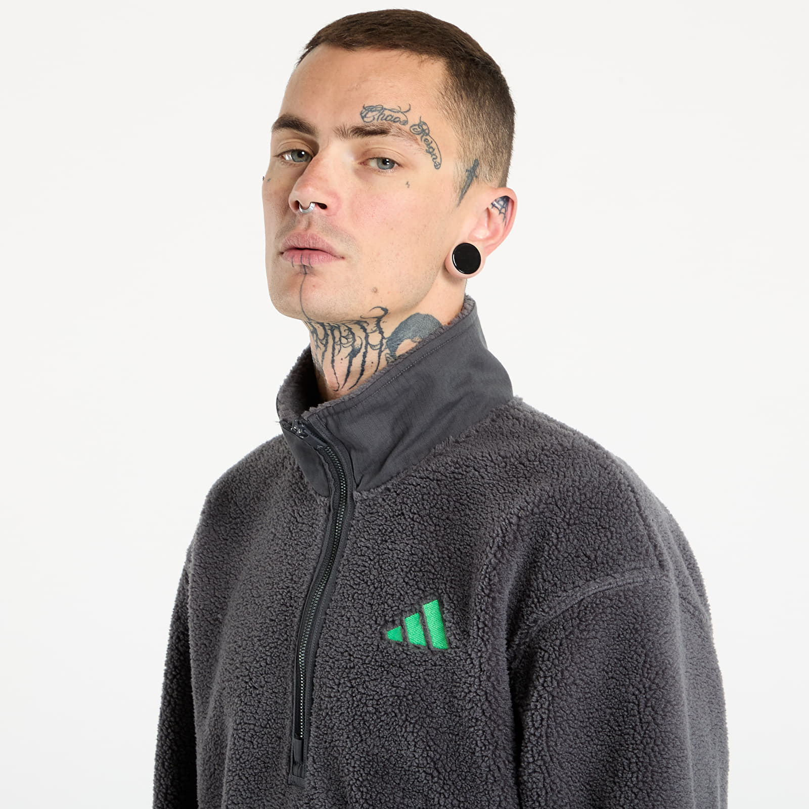 Hoodies and sweatshirts adidas Mercedes - AMG Petronas Formula One Team Premium Sweat Half-Zip Fleece Dgh Solid Grey