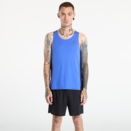 Tank Top On Performance Tank Blue