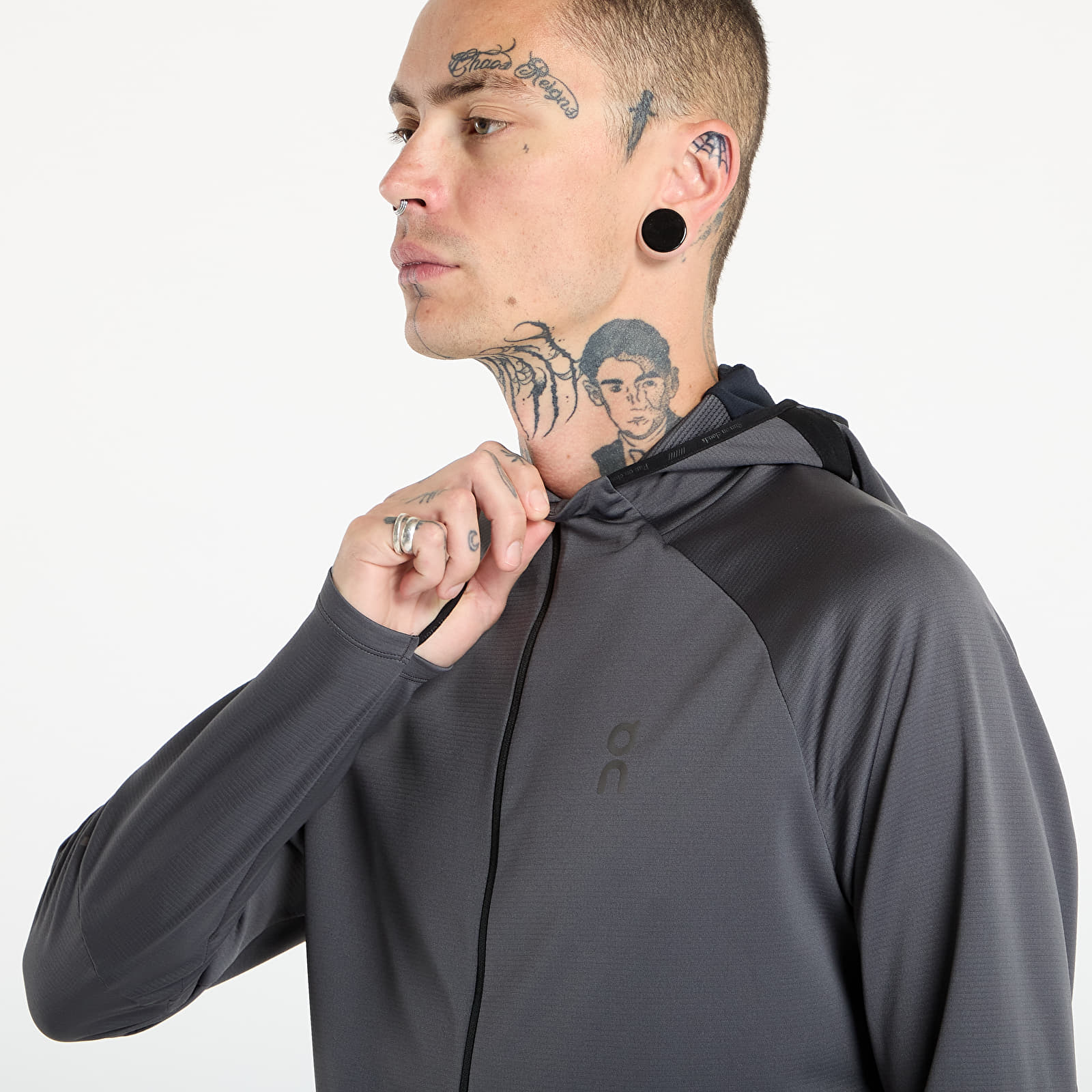 Felpe con cappuccio uomo On Climate Zip Hoodie Grey