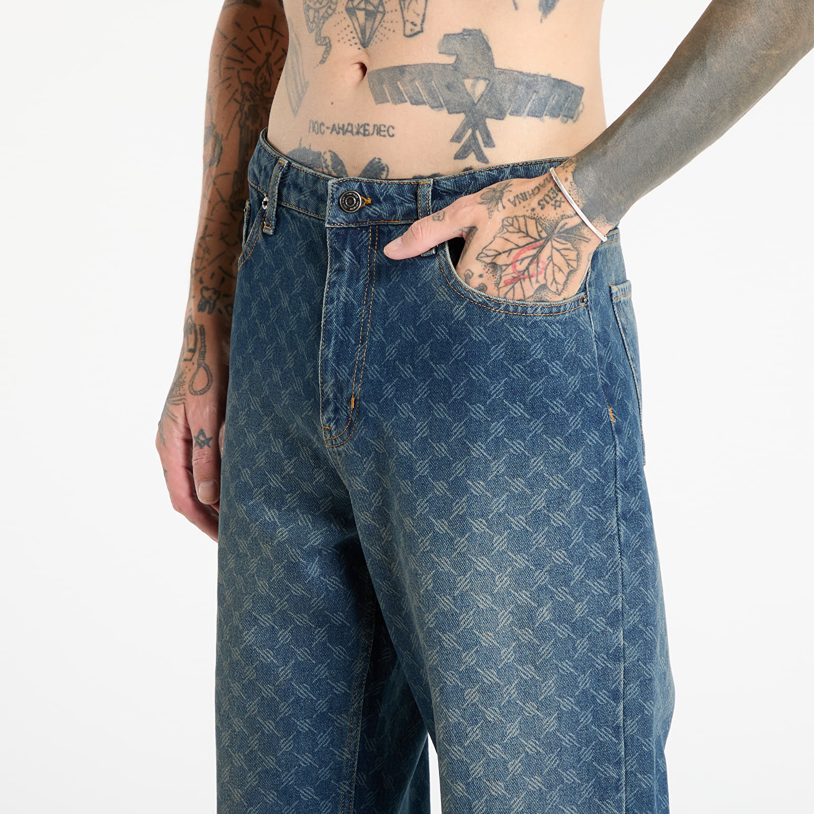 Jeans Daily Paper Amba Monogram Jeans Sand Blue