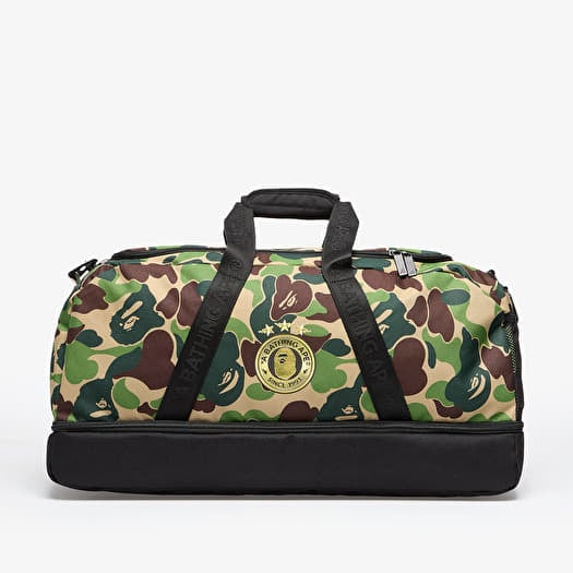 adidas BAPE DUFFLE BAG クルーグリーン Men's accessories adidas x BAPE Duffle Bag Crew Green | Footshop