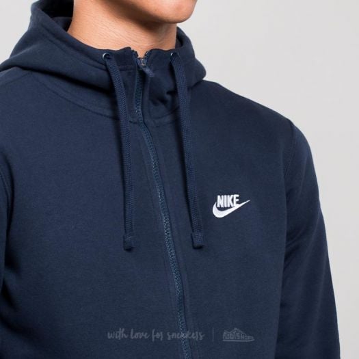 Hoodies and sweatshirts Nike Sportswear Full Zip Hoodie Obsidian White Footshop