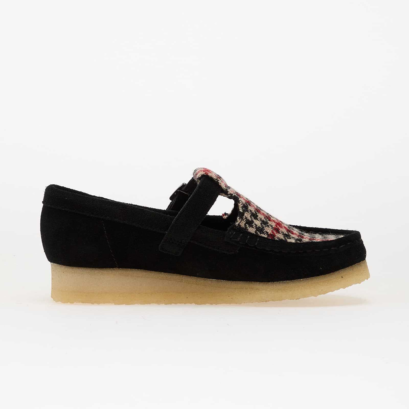 Herresko Clarks Originals Wallabee T Bar Black Tweed Comb