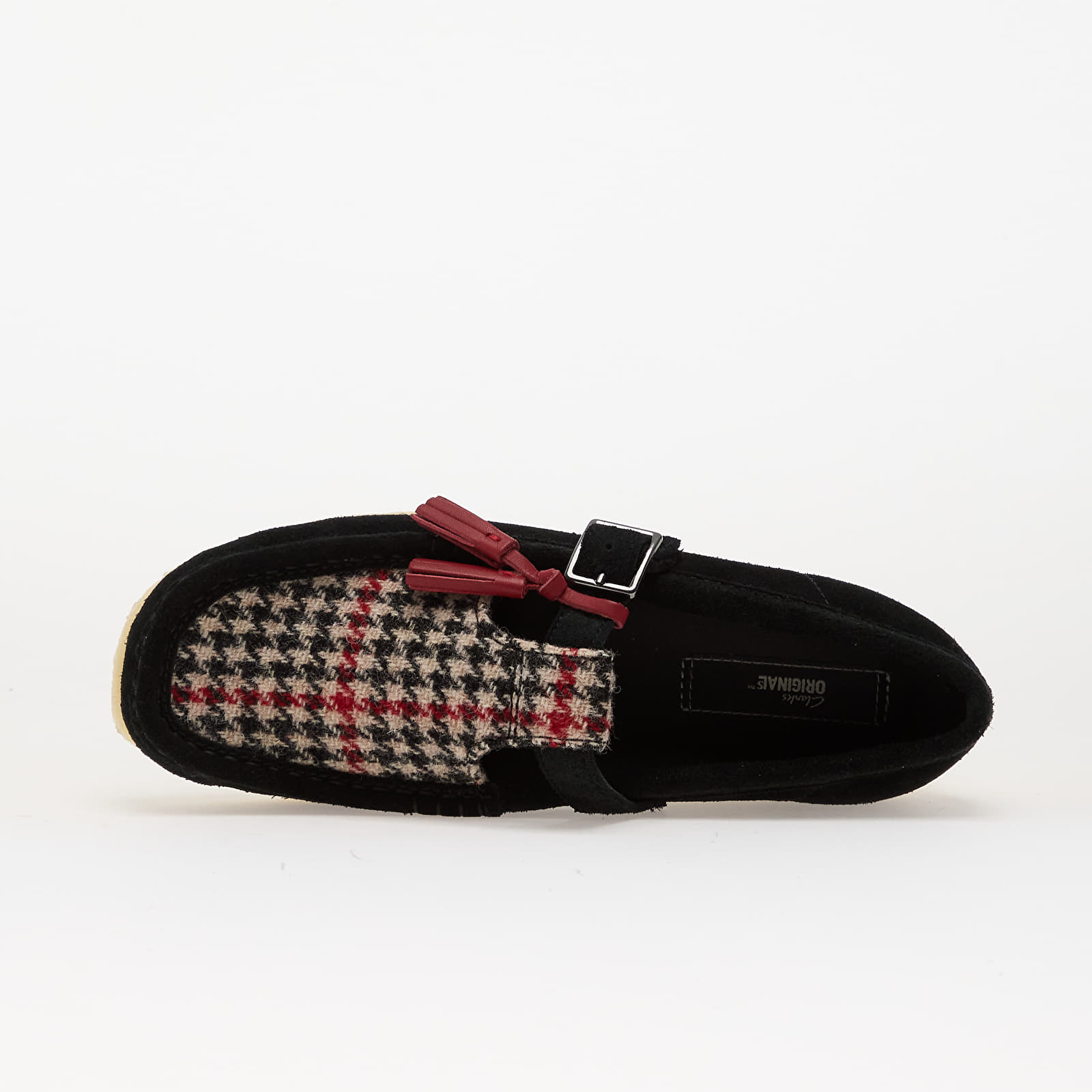 Herresko Clarks Originals Wallabee T Bar Black Tweed Comb