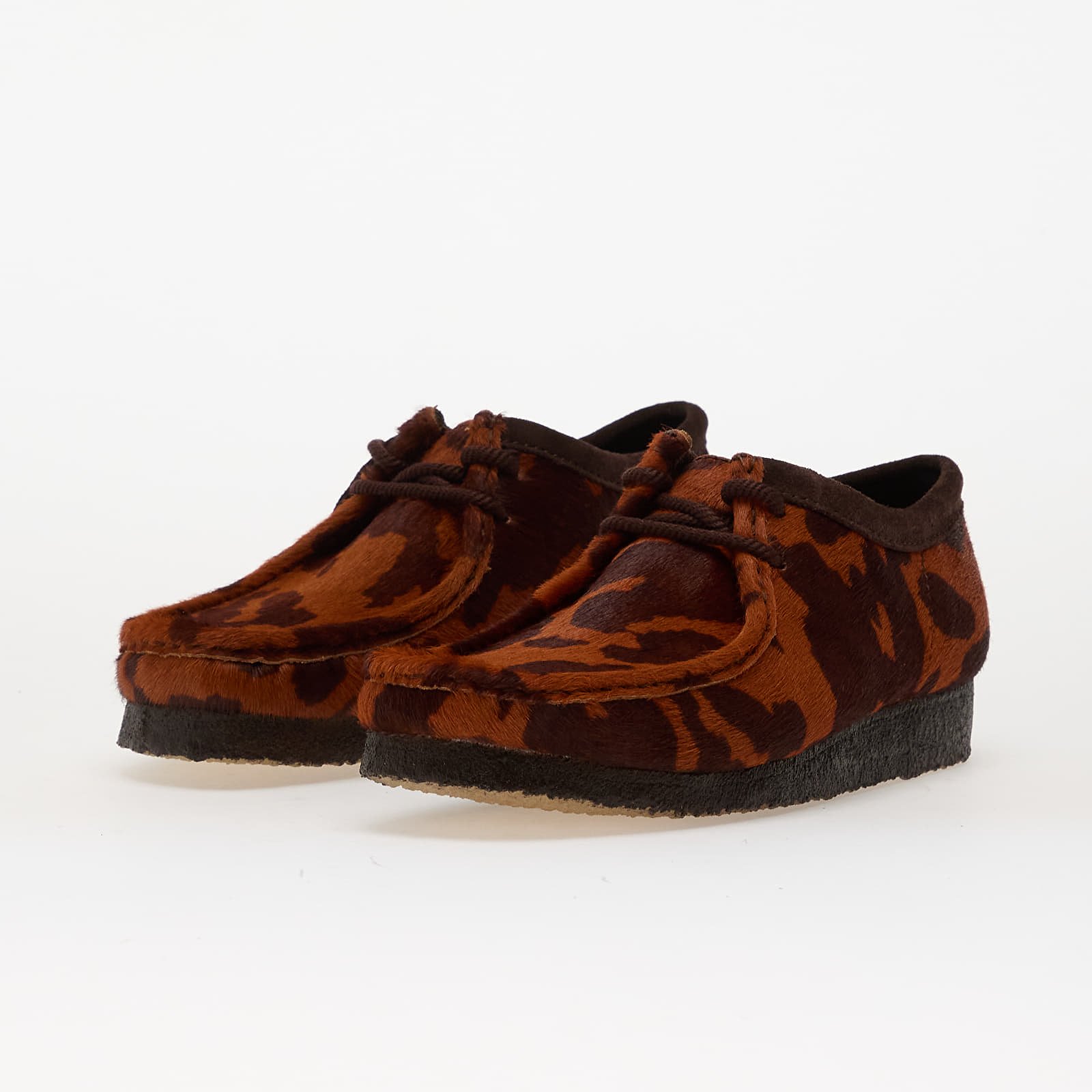 Men's shoes Clarks Originals Wallabee Brown Cow Print