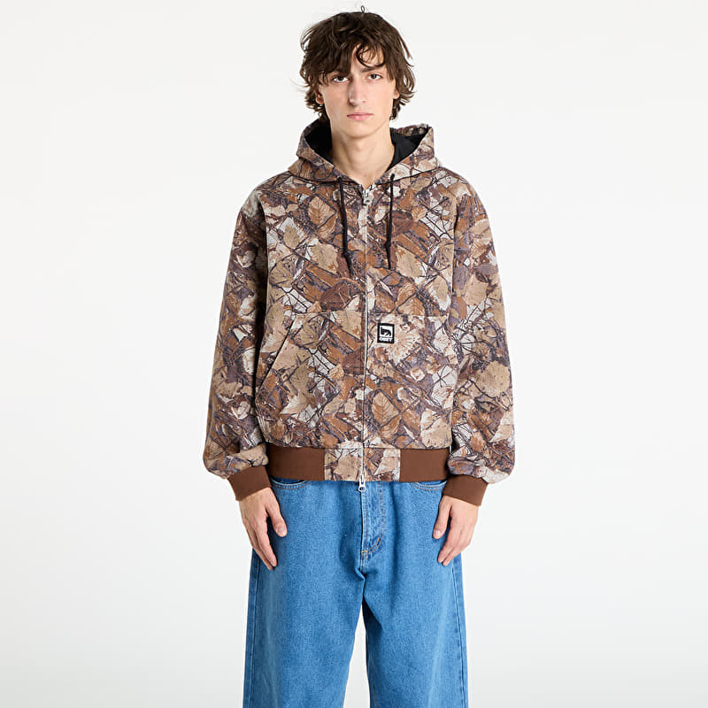 OBEY Glen Zip Up Jacket Fence Camo Multi