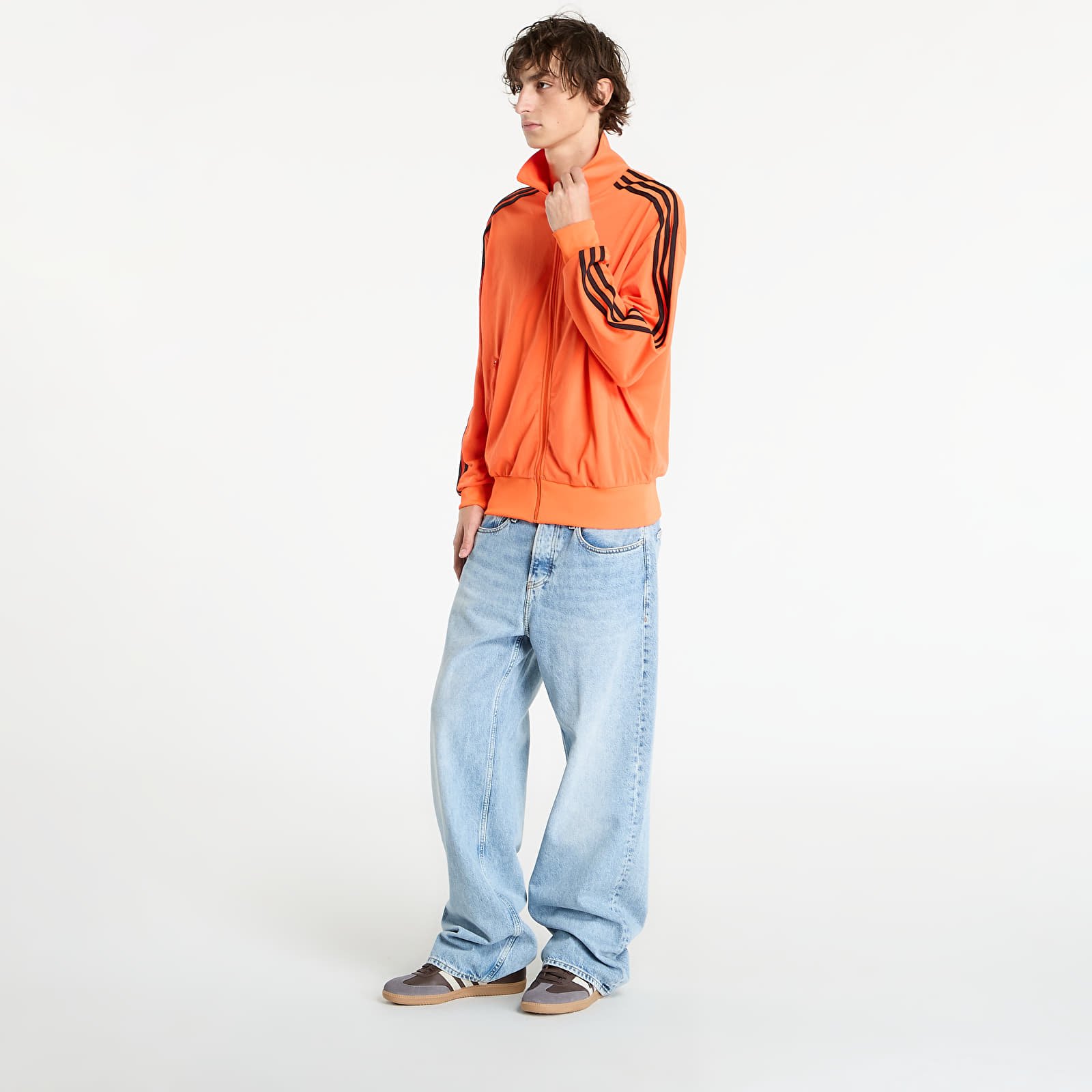 Hoodies and sweatshirts  adidas Adicolor Classics Firebird Track Top Impact Orange/ Black