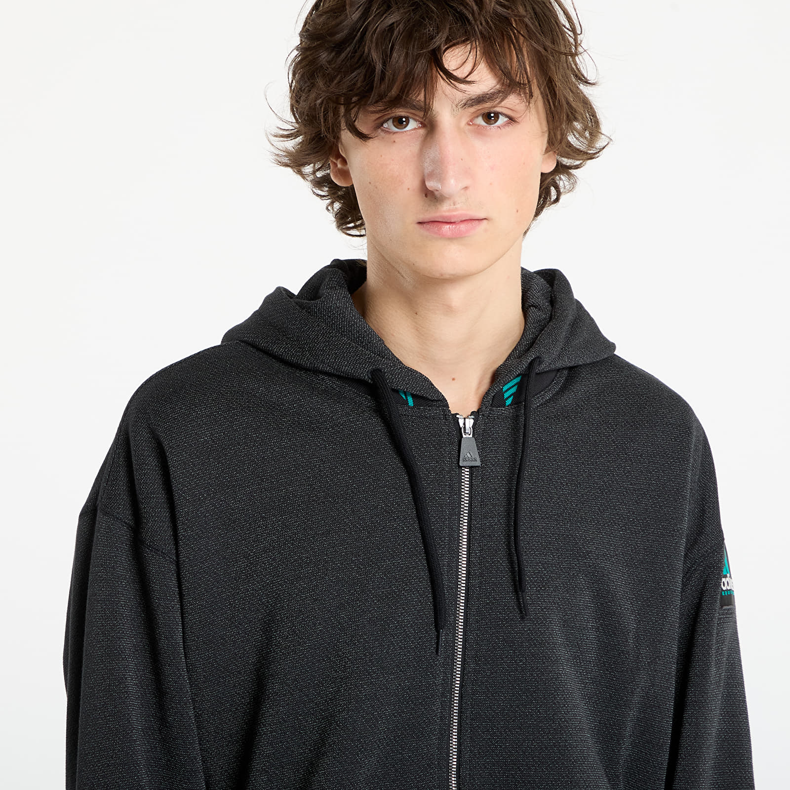 Sweatjacken und Sweatshirts adidas Equipment Reflective Hoodie Full-Zip Black/ Black