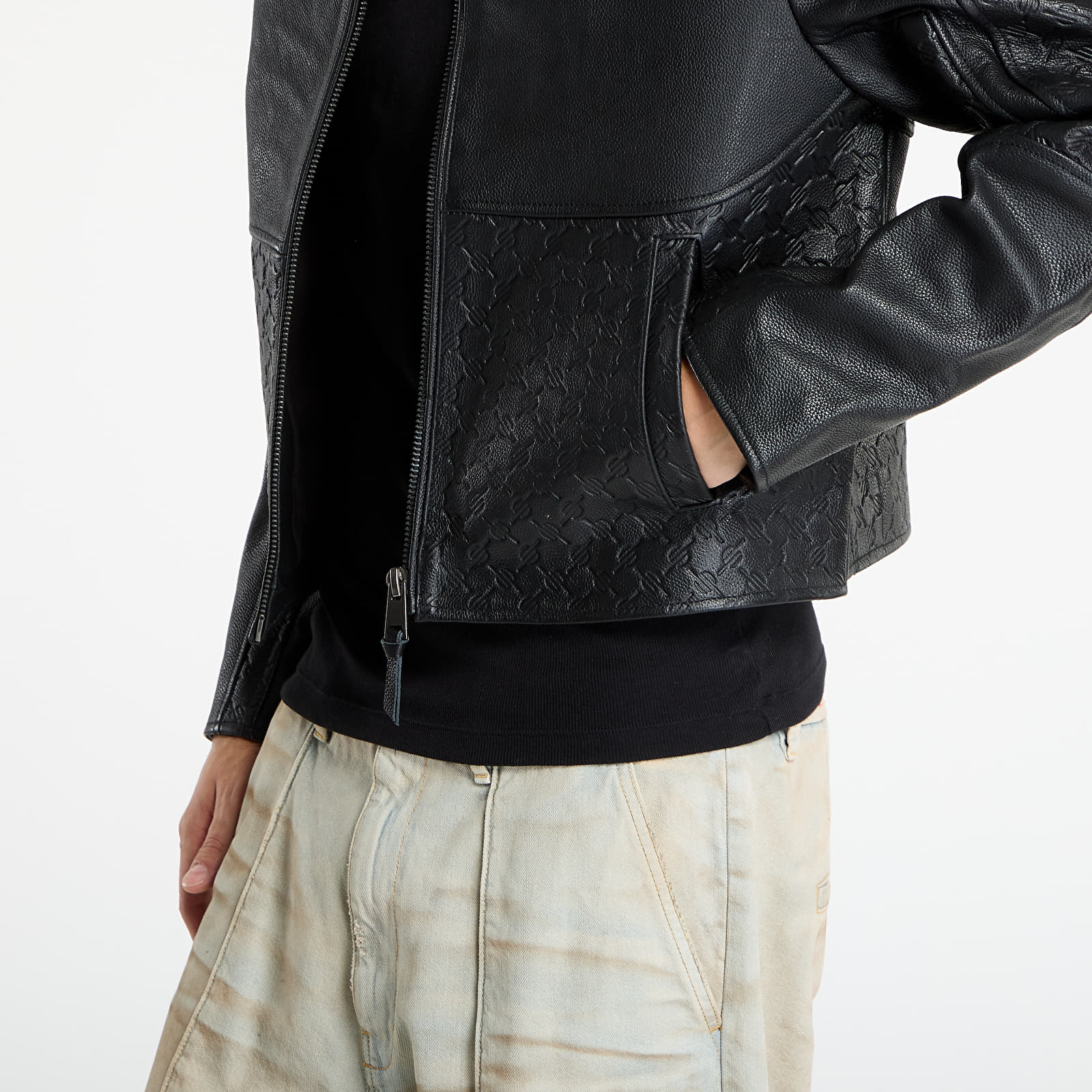 Jackets Daily Paper Structured Leather Jacket UNISEX Black
