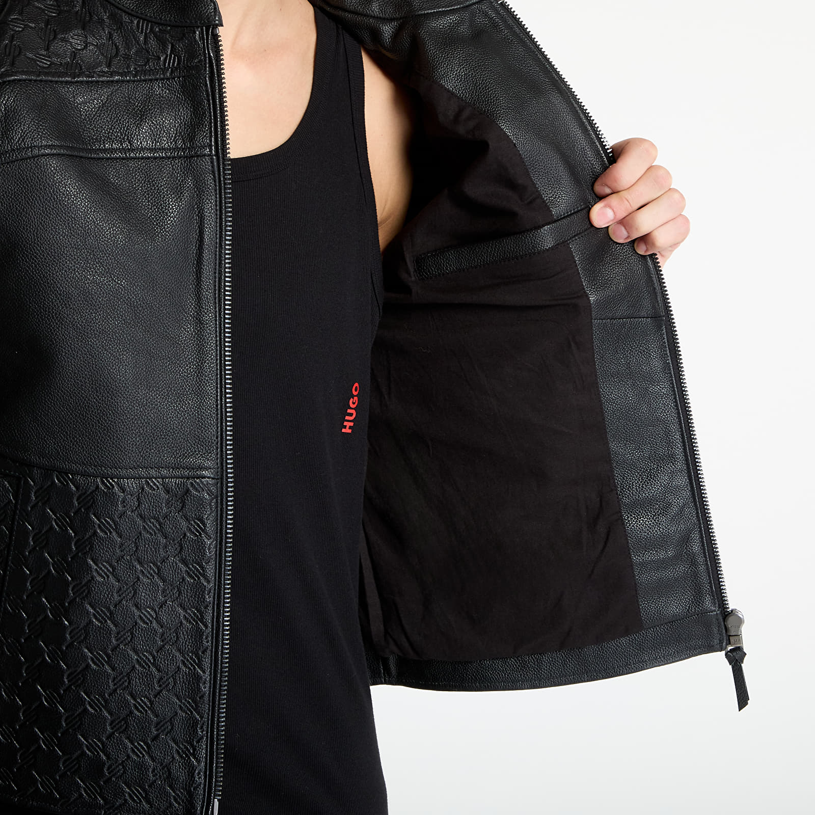 Jackets Daily Paper Structured Leather Jacket UNISEX Black