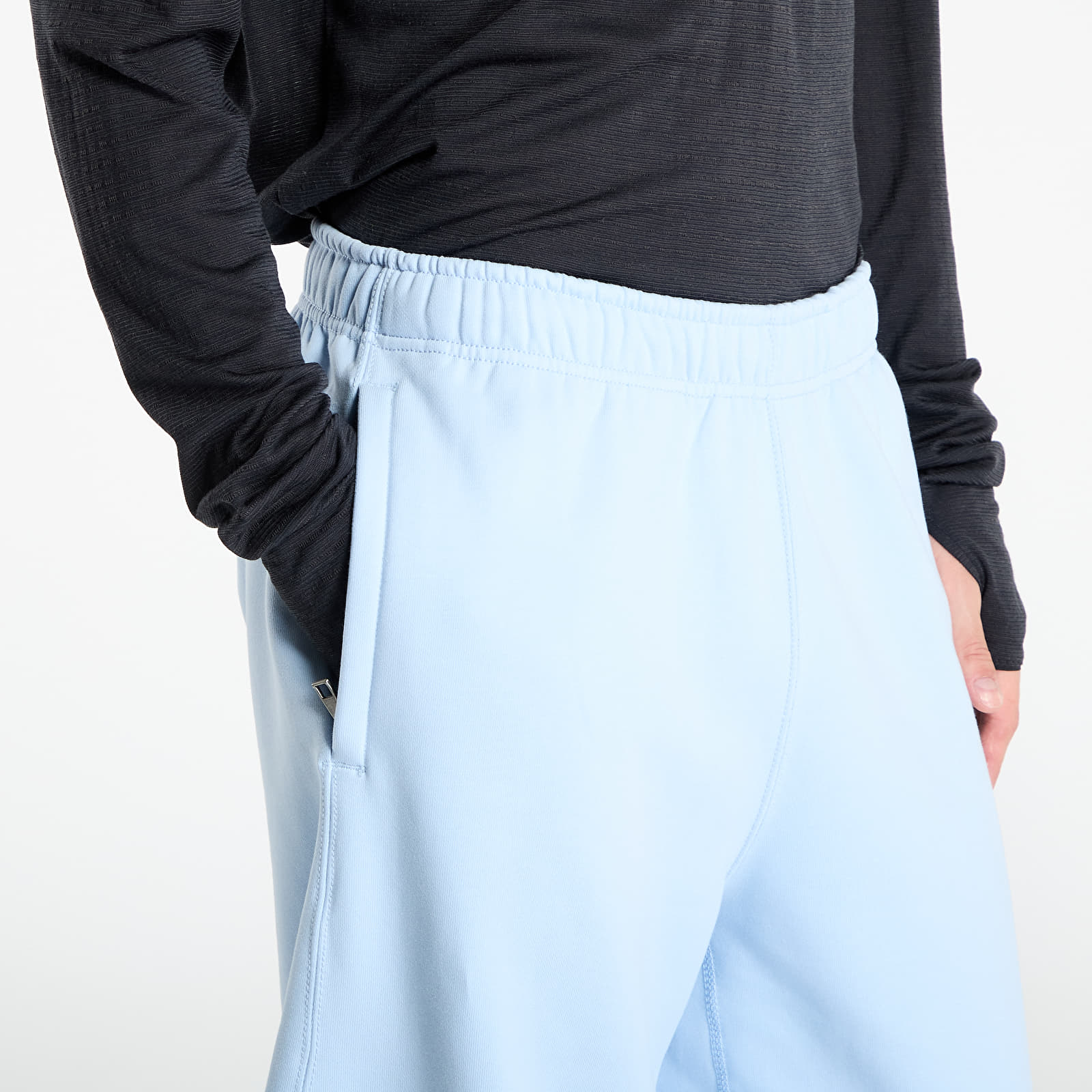 Meeste dressipüksid Nike Solo Swoosh Men's Cuffed Fleece Pants Celestine Blue/ Celestine Blue/ White