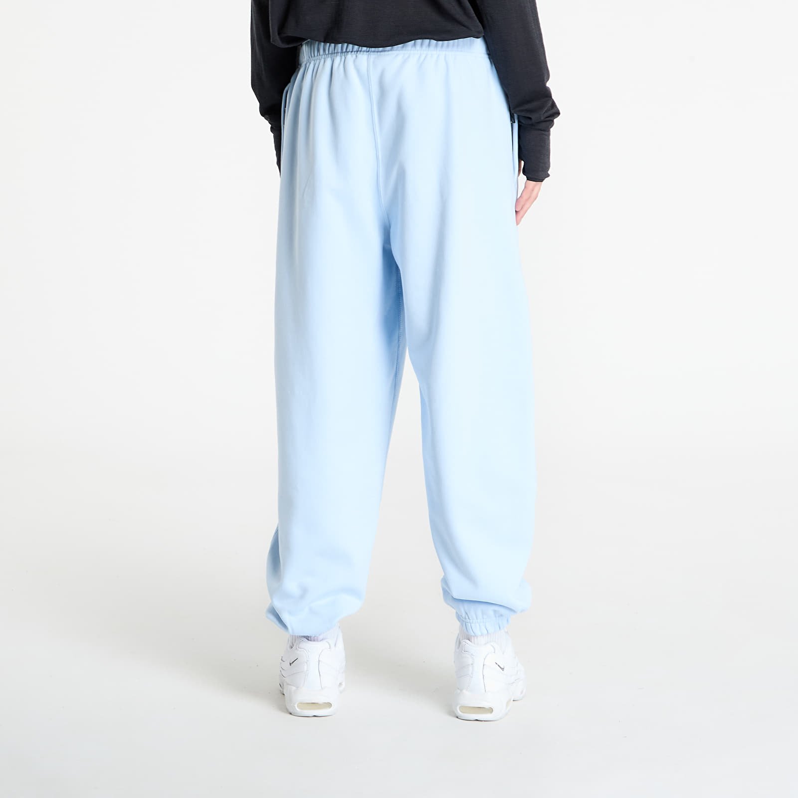 Meeste dressipüksid Nike Solo Swoosh Men's Cuffed Fleece Pants Celestine Blue/ Celestine Blue/ White