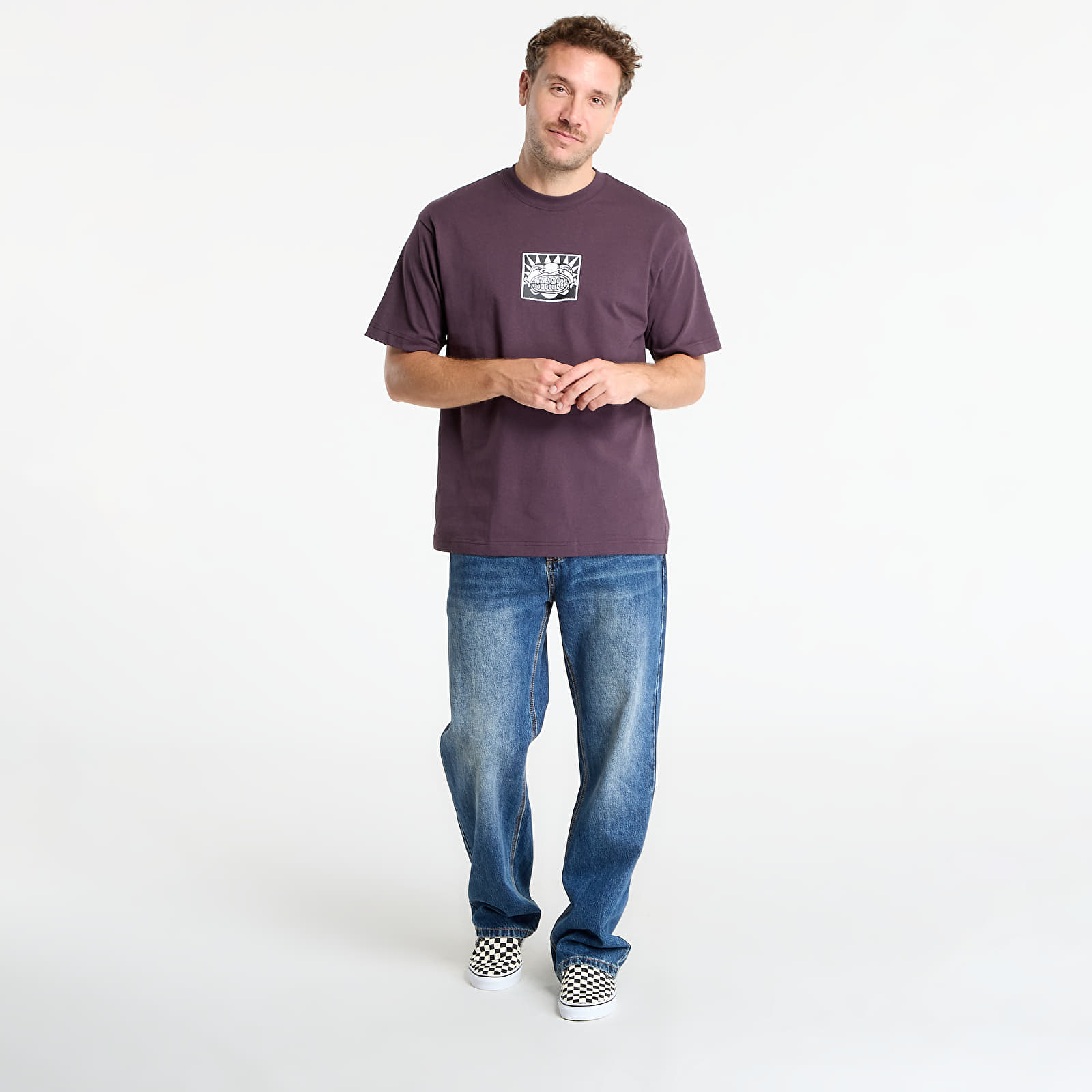 Miesten T-paidat Vans Mouf Loose SS Tee Dark Port