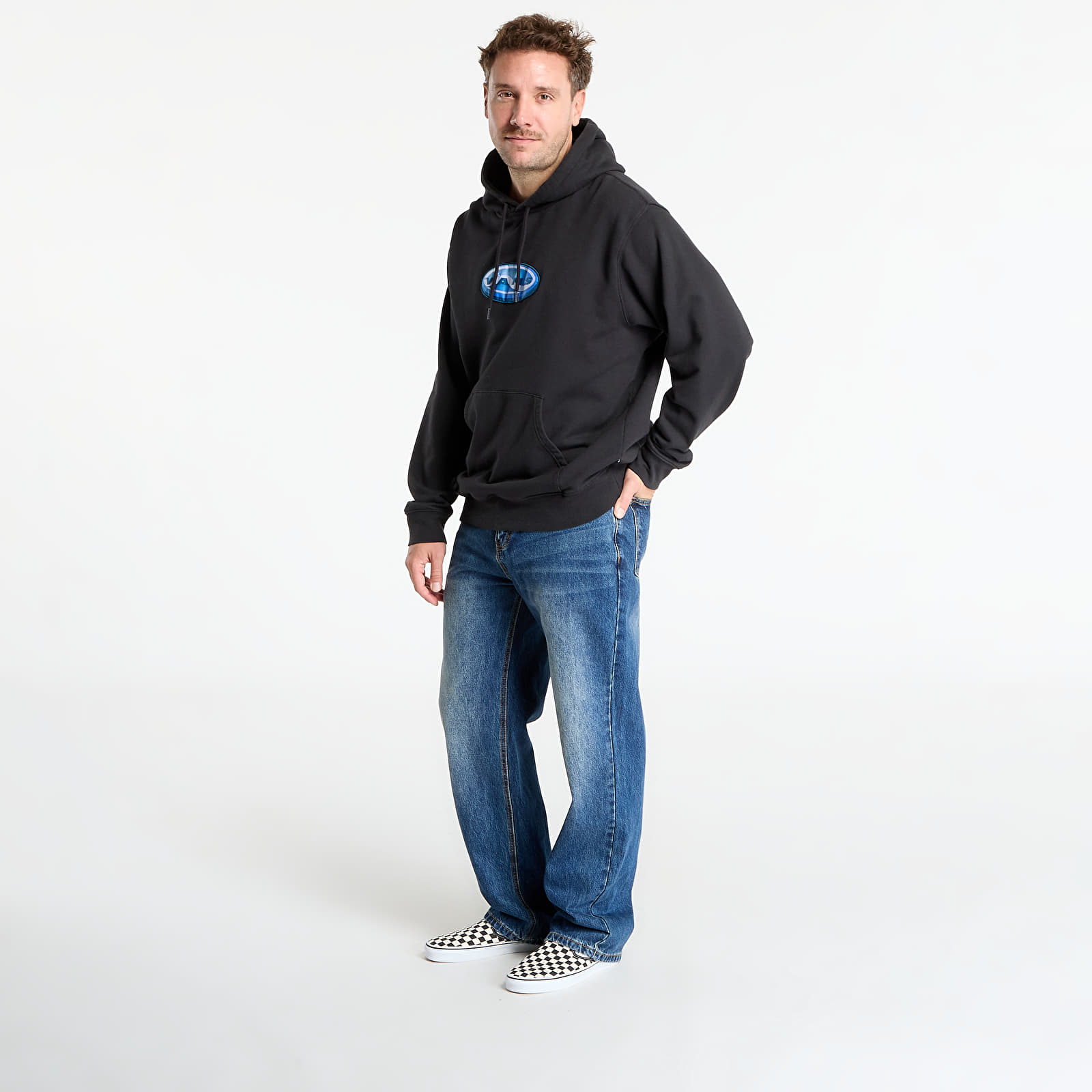 Moški hoodiji Vans 3D Retroval Pullover Black