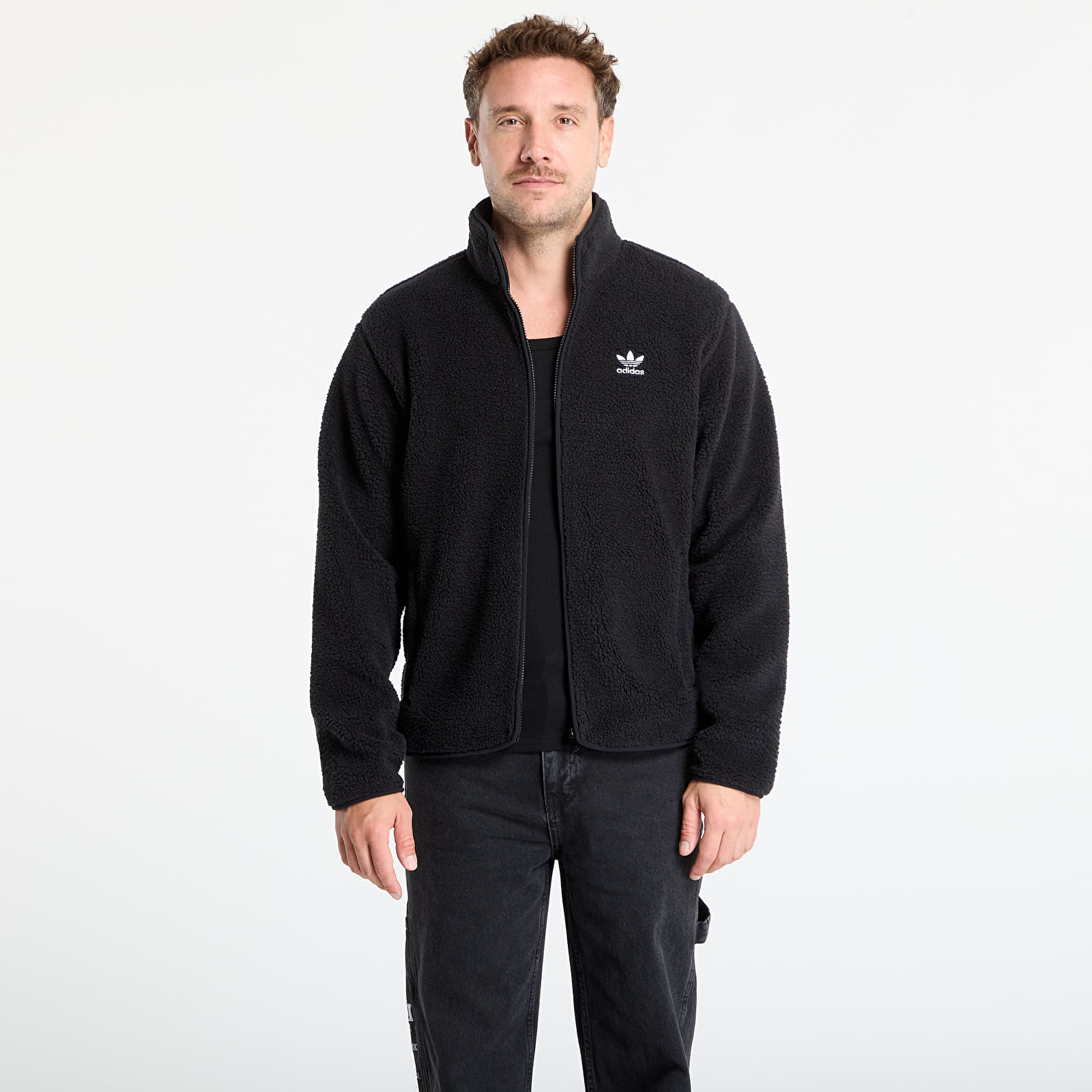 Miesten hupparit adidas Trefoil Essentials Teddy Fleece Black