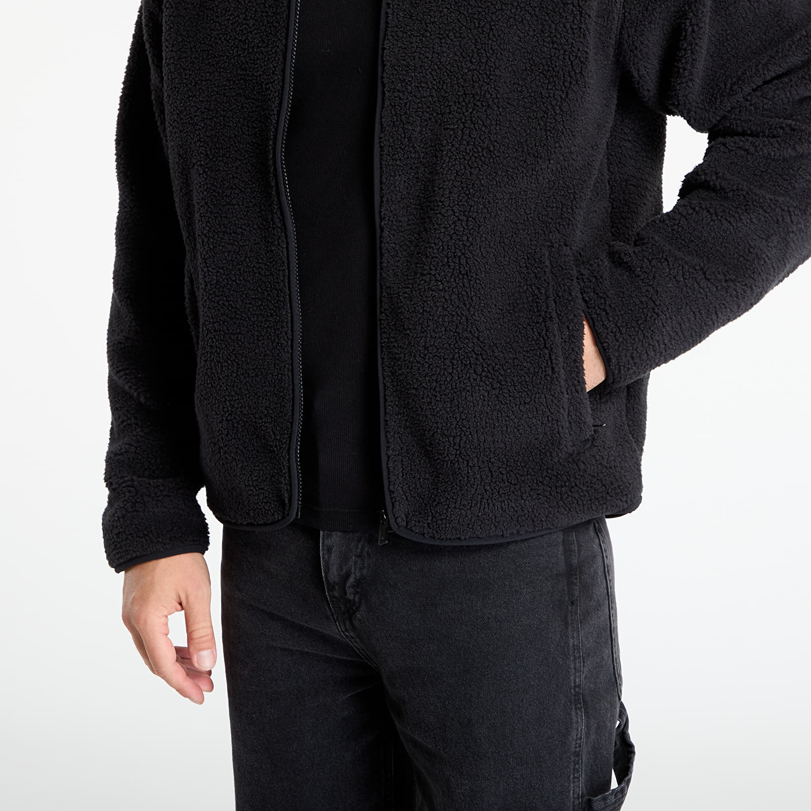 Miesten hupparit adidas Trefoil Essentials Teddy Fleece Black