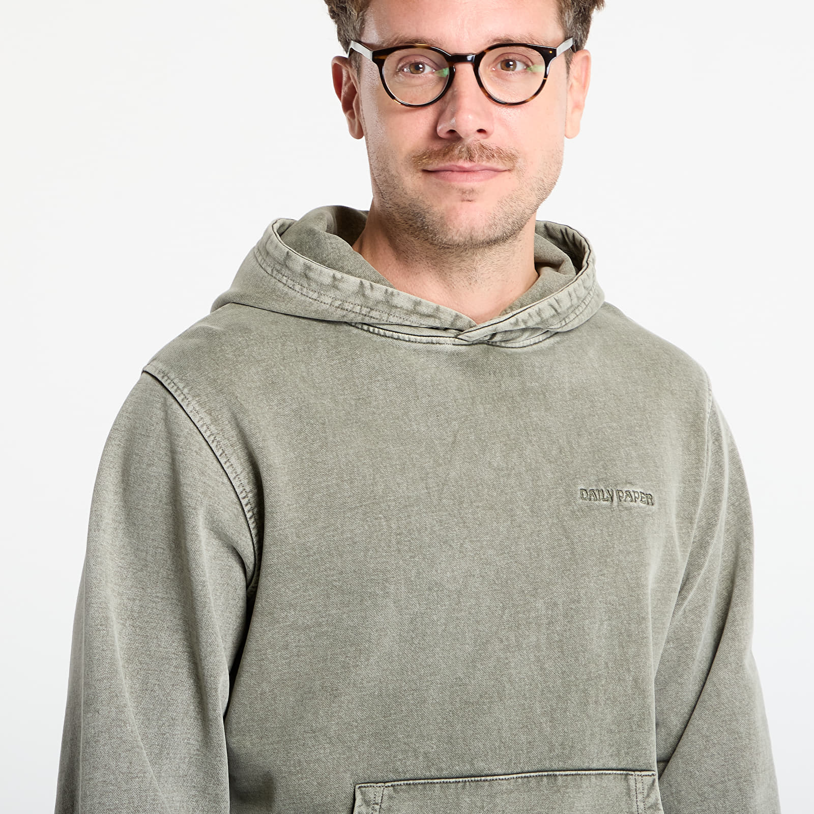 Men's hoodies Daily Paper Dias Washed Hoodie Rosin Green
