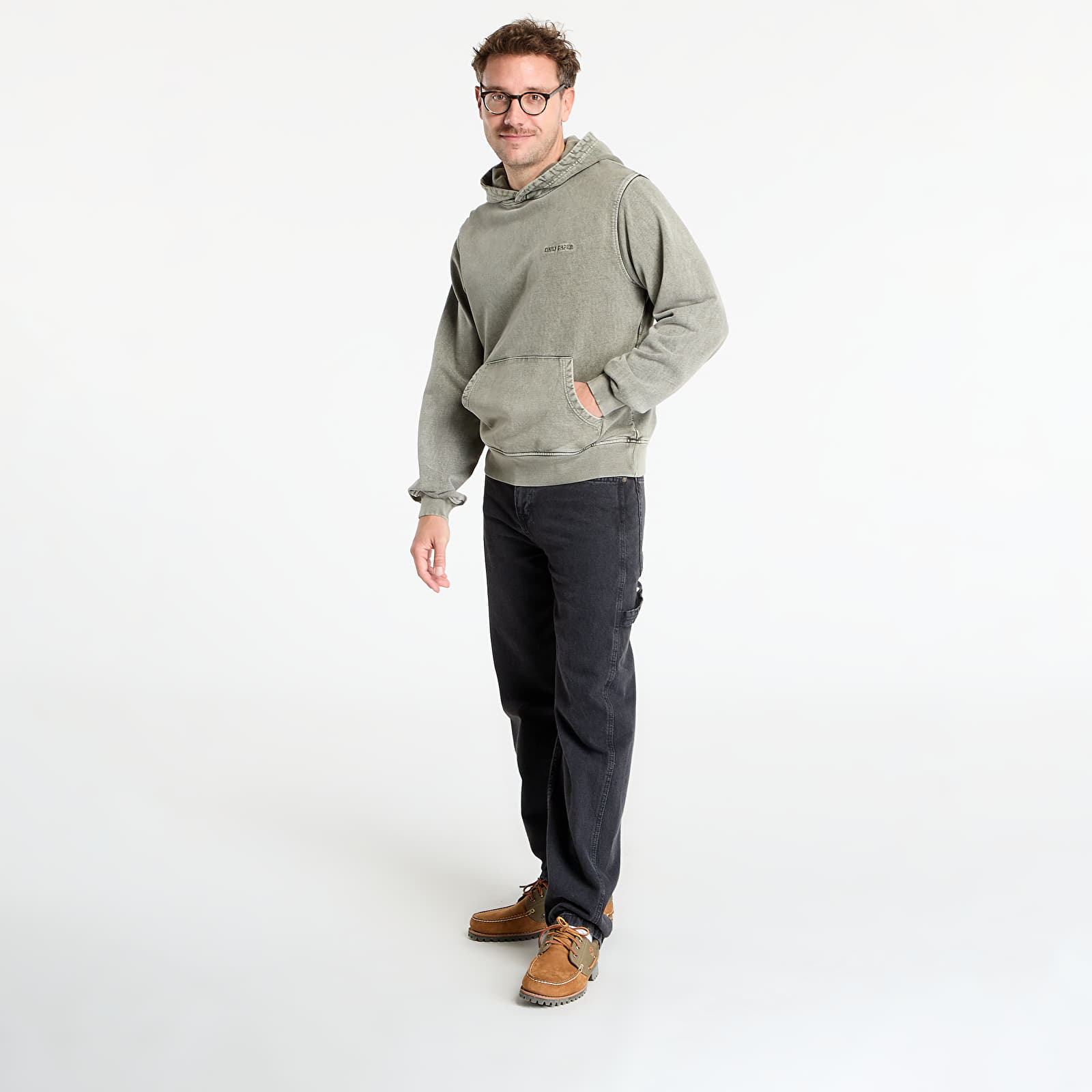 Men's hoodies Daily Paper Dias Washed Hoodie Rosin Green