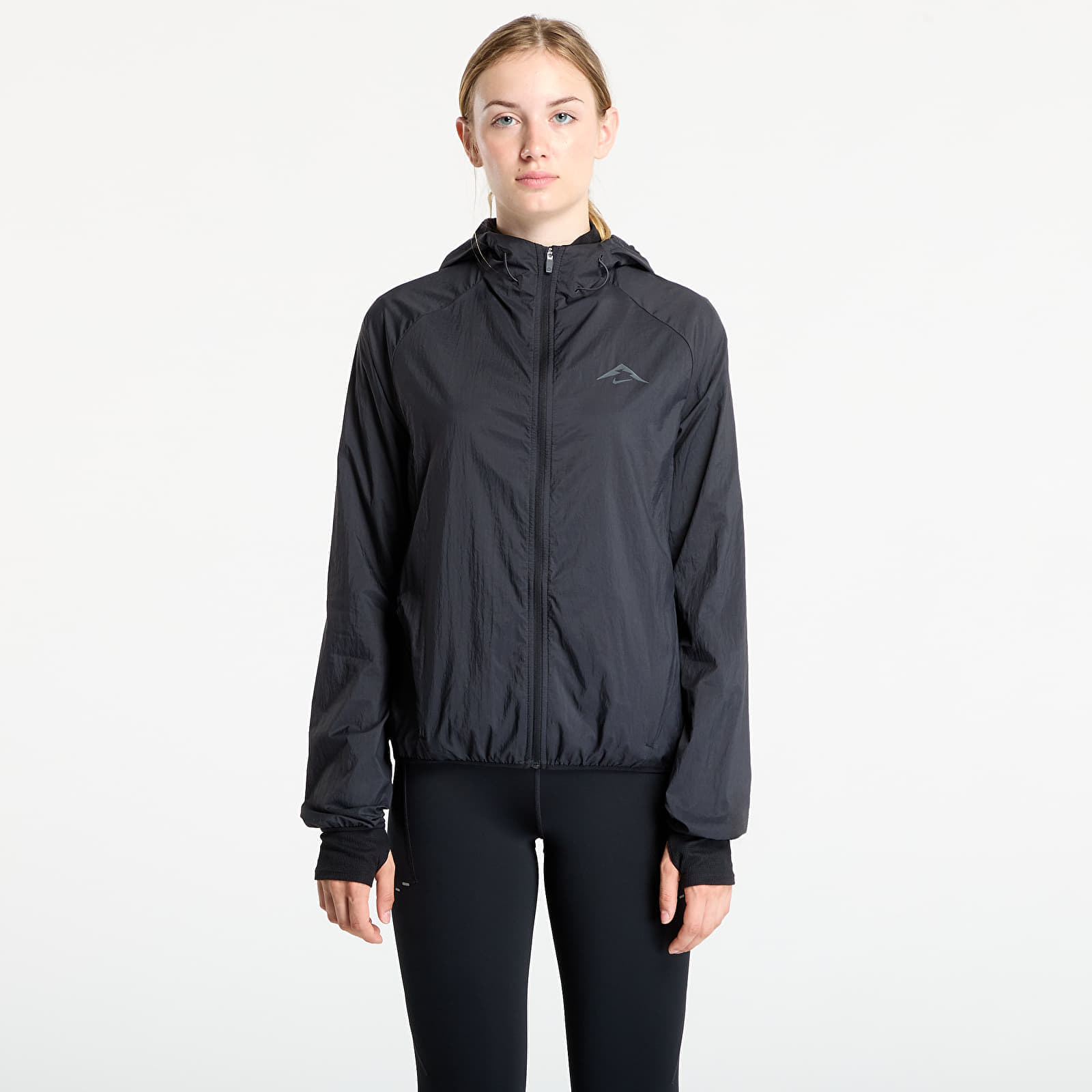 Jachetă Nike Trail Womens Repel Running Jacket Black/ White/ Black M