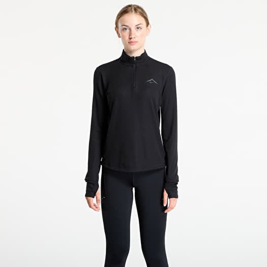 Nike Trail Women's Dri-FIT 1/4-Zip Running Mid-Layer Top Black/ Black